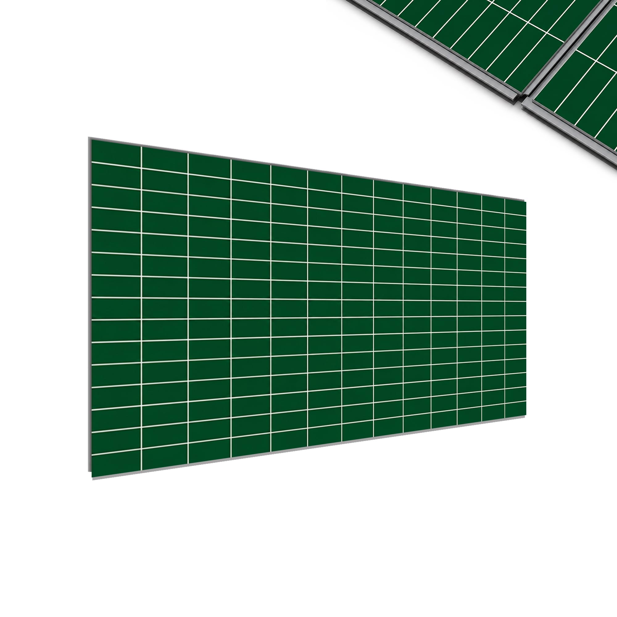 IZODEKOR – SPC Wall Panel Marble Look 122x260cm – 1 Piece – Waterproof, Scratch-Resistant, Heat-Resistant Backsplash – SPC Wall Cladding for Kitchen & Bathroom - Deep Green Line