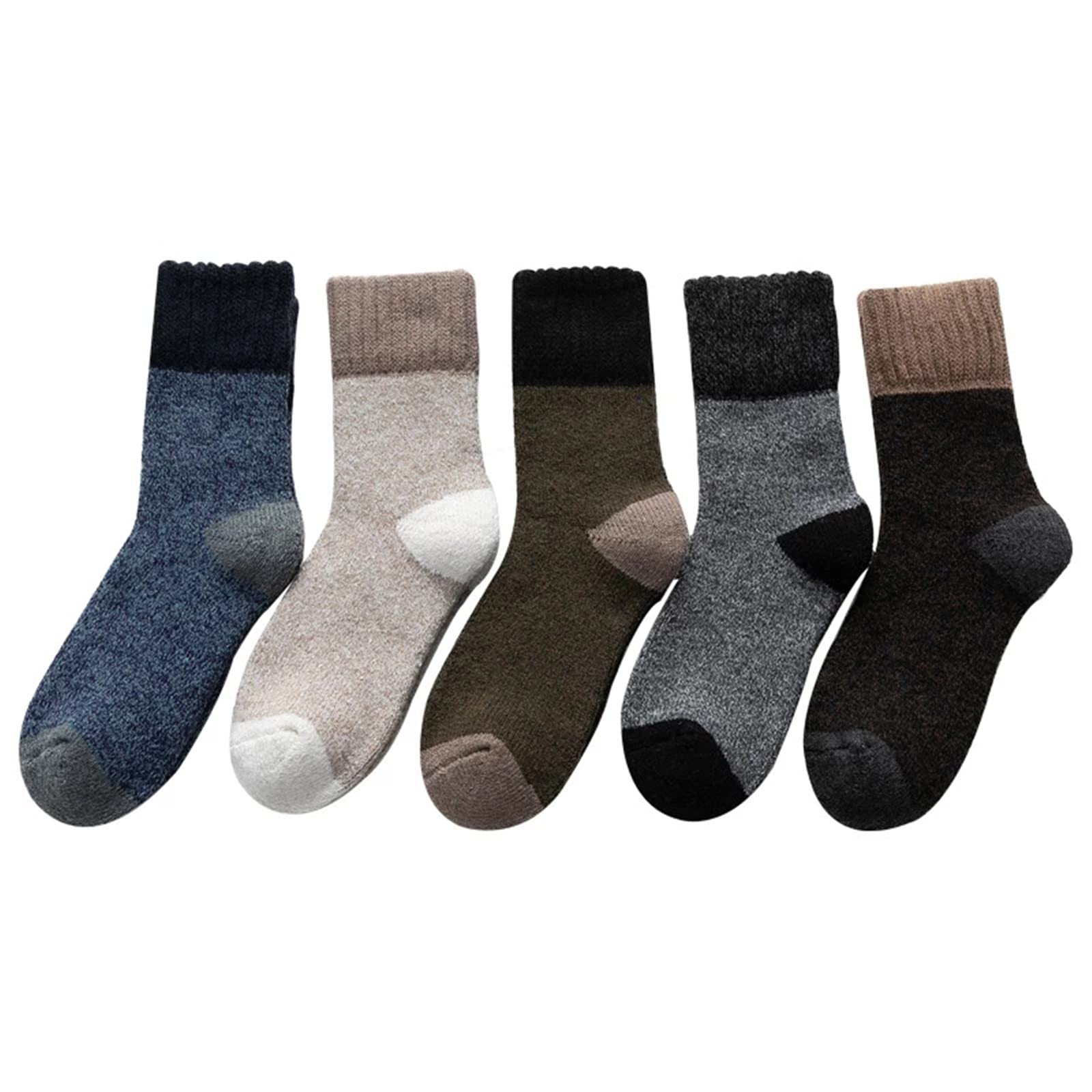 Chaussettes hiver homme chaudes en coton noir pour les jours froids