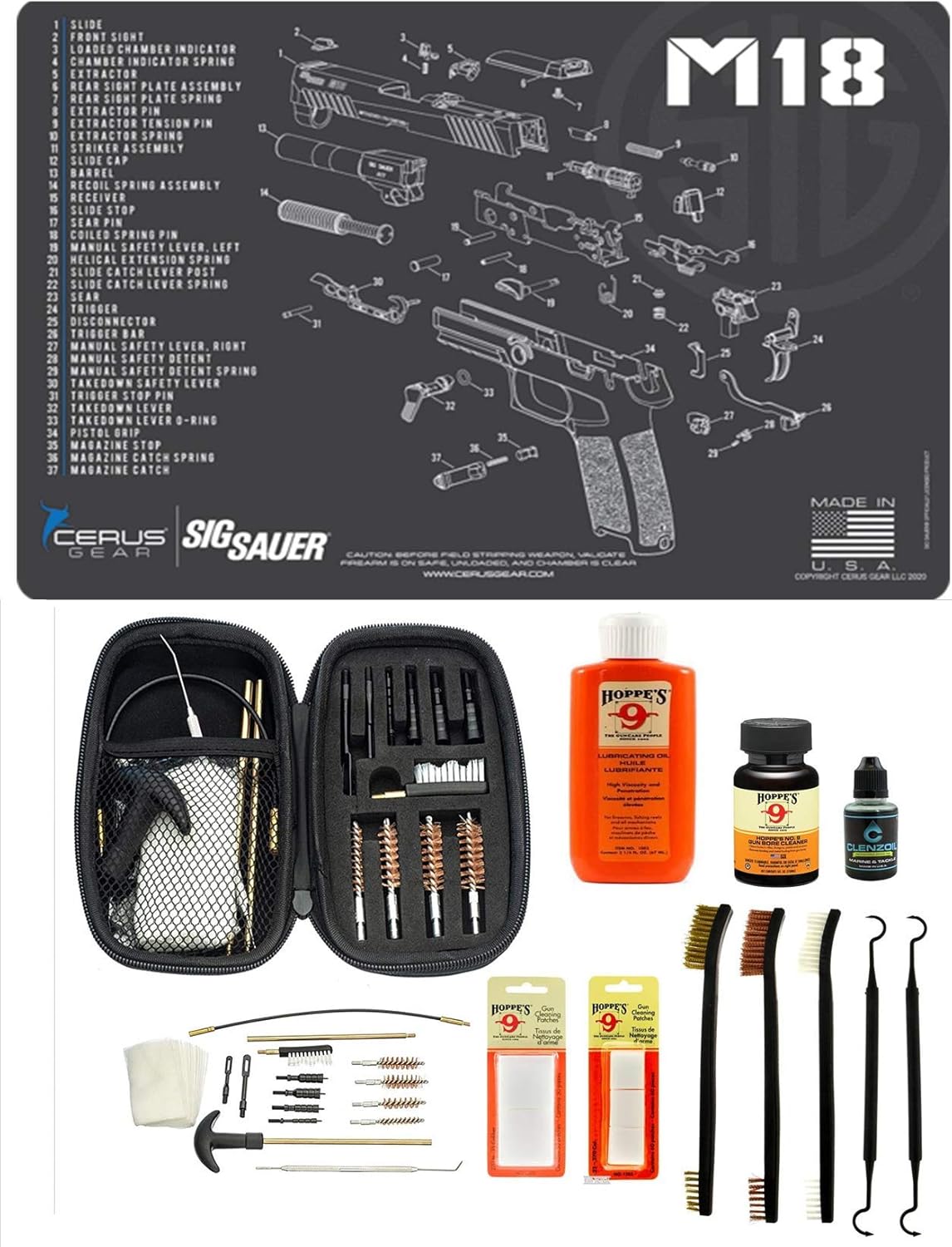 M18 Gun Cleaning Kit & Accessories Compatible with Sig