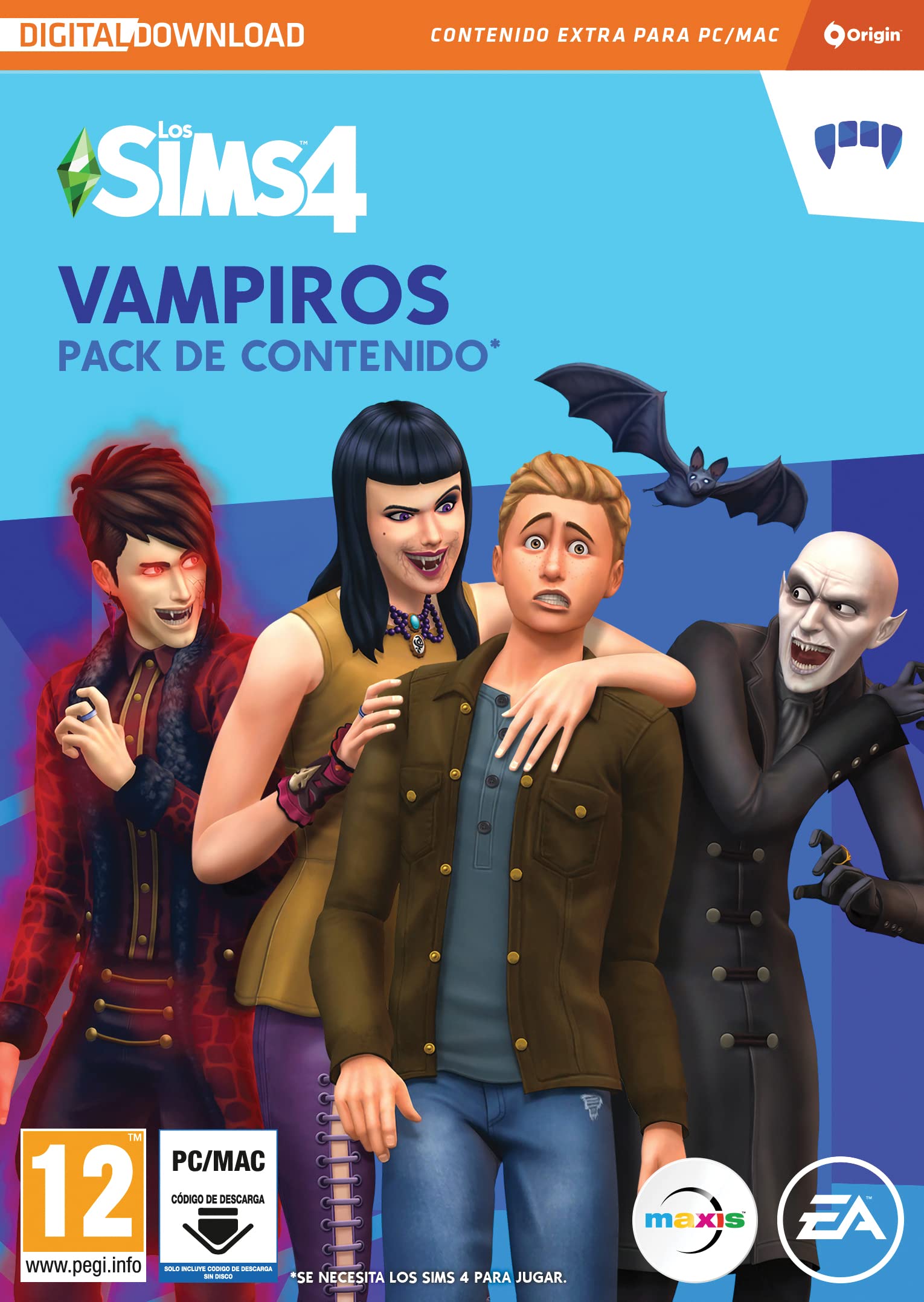 Los Sims 4 Vampiros (GP4) Pack de contenido PCWin-DLC |Videojuegos |Código de descarga directa |Castellano - 1