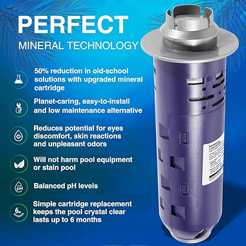 Miniatura 4 de W28000 W28001 W28002 Cartucho mineral para Zodiac All DuoClear 25 35 45 recipientes desinfectantes de piscina, reemplazo para Nature 2, apto para
