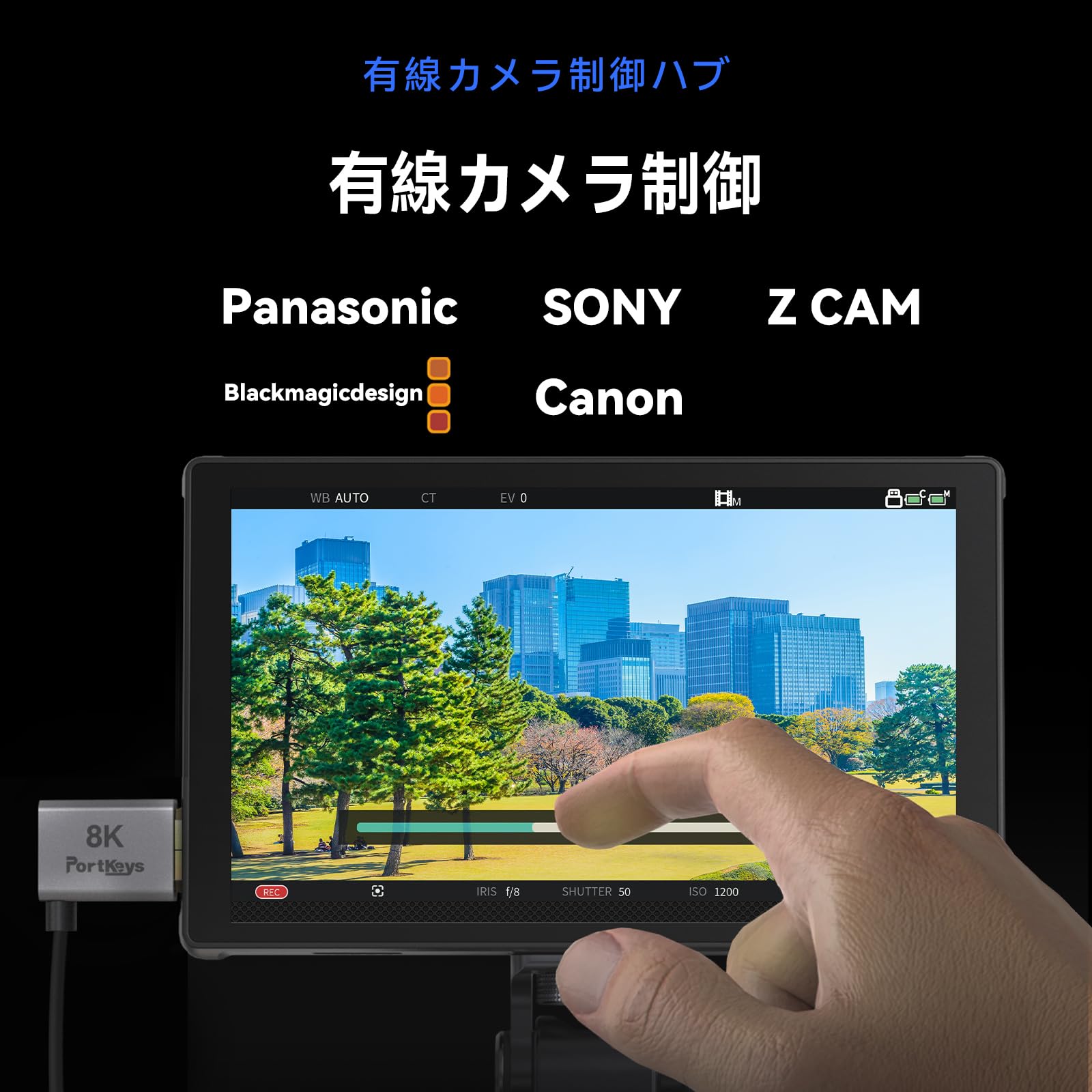 Amazon.co.jp: Portkeys LH5C カメラモニター 5.4インチ 800nit 4K