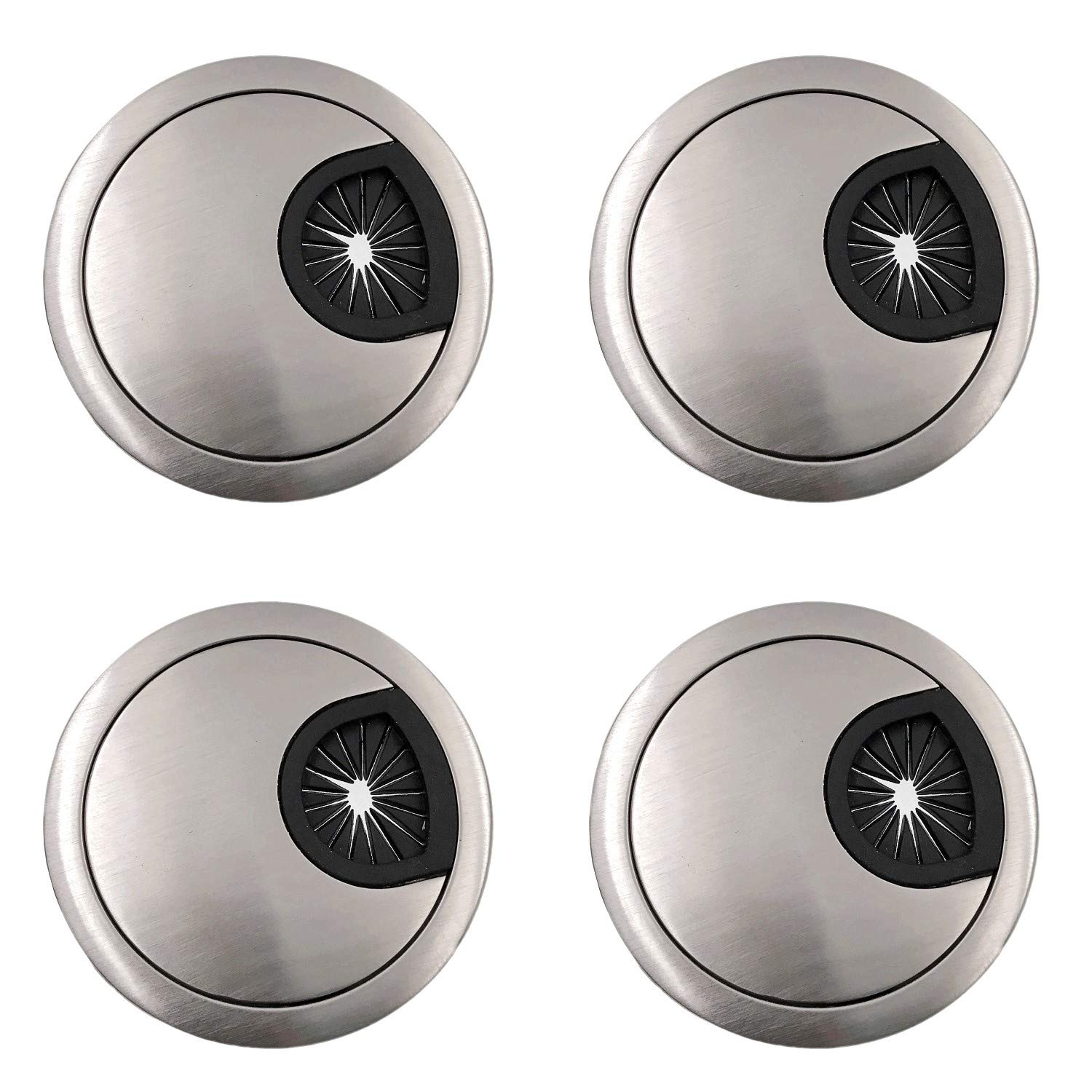 Passacavo Da Scrivania - 4 Pezzi Bianchi Per Organizzare Cavi - Ø 60mm - Foto 10