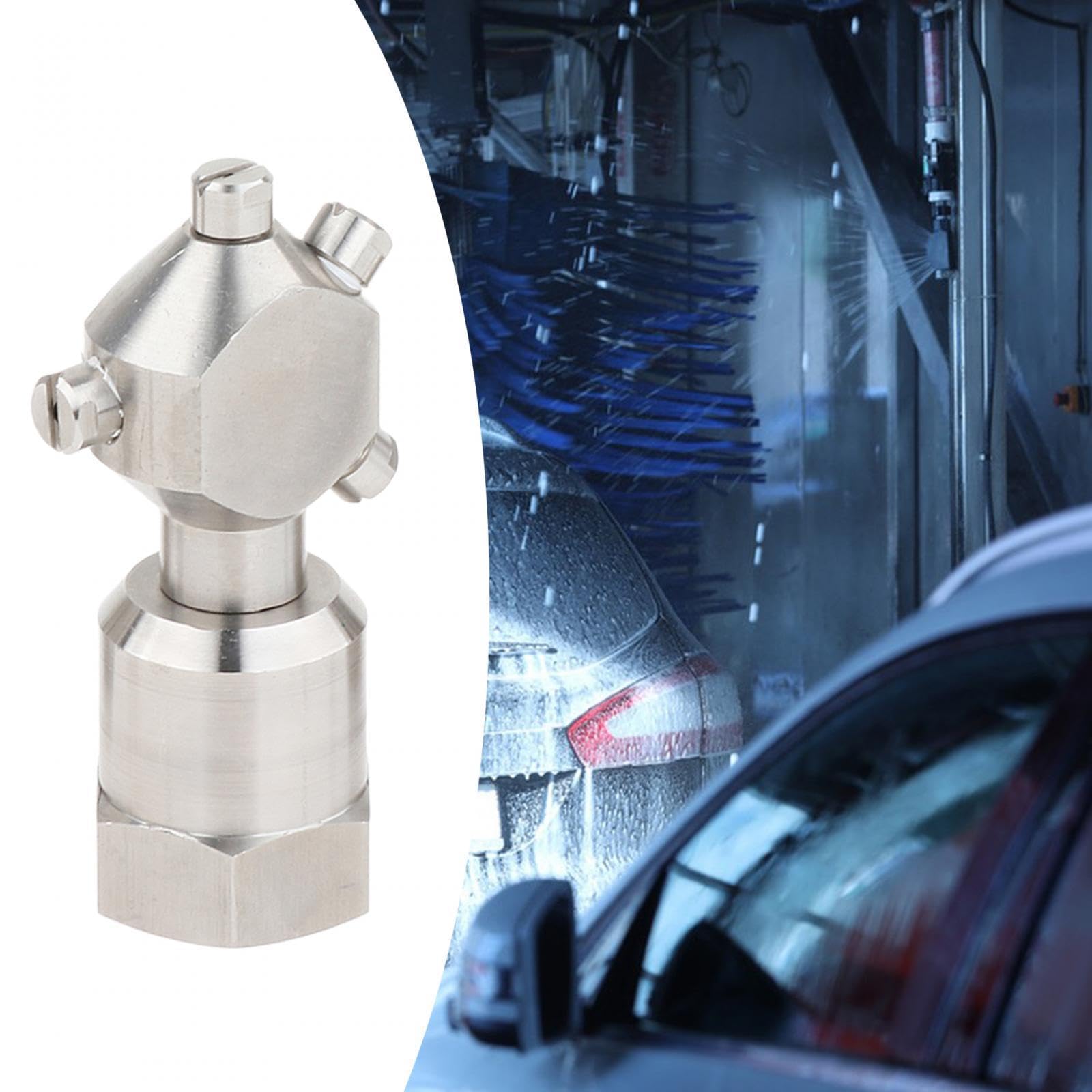 Bola Rotatoria de Limpieza de de Acero Inoxidable Herramienta Giratoria para Limpieza Profunda Giratoria 360 Grados Bajo Consumo de a, 3 4 Pulgadas