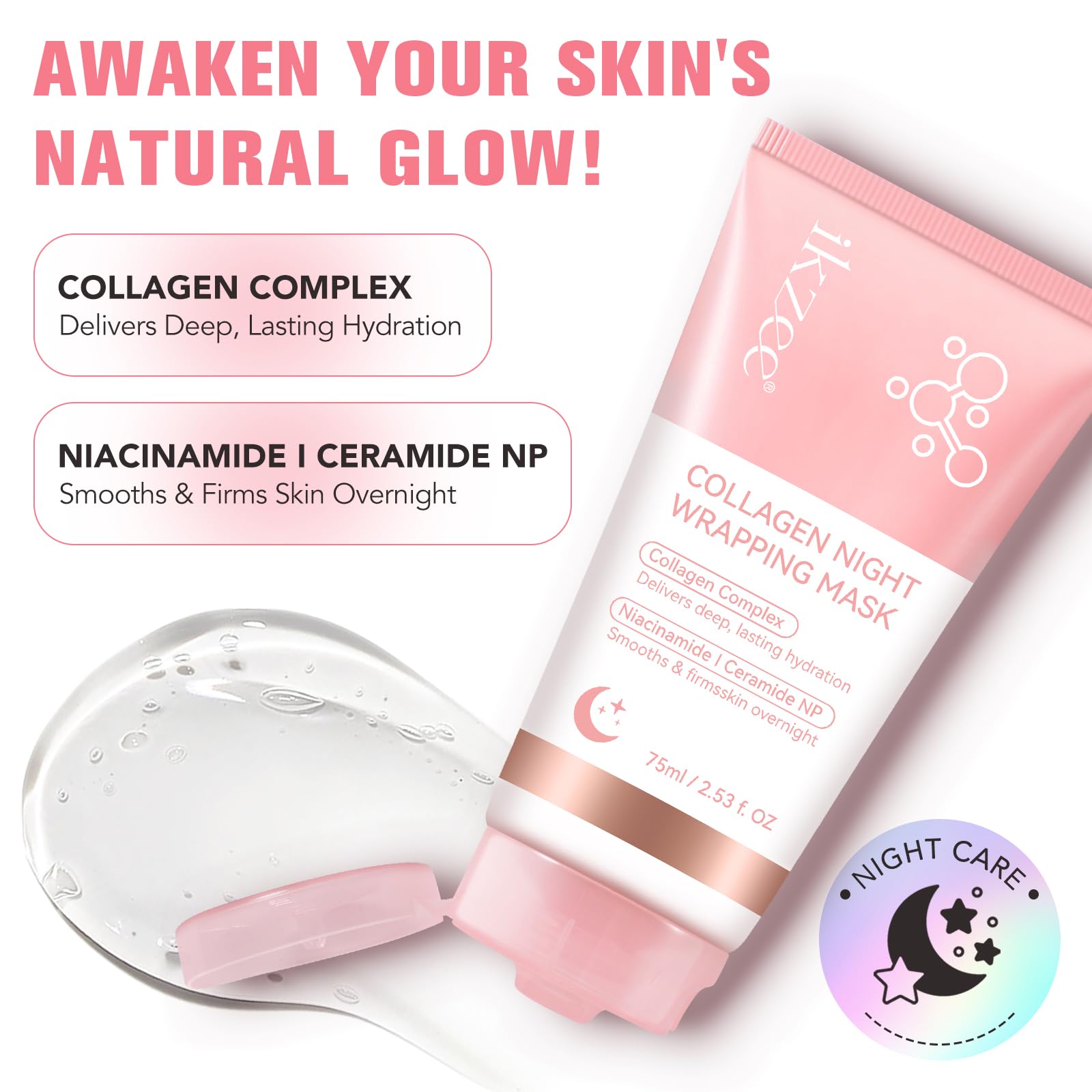 Amazon.com : IKZEE Collagen Night Wrapping Mask, Collagen