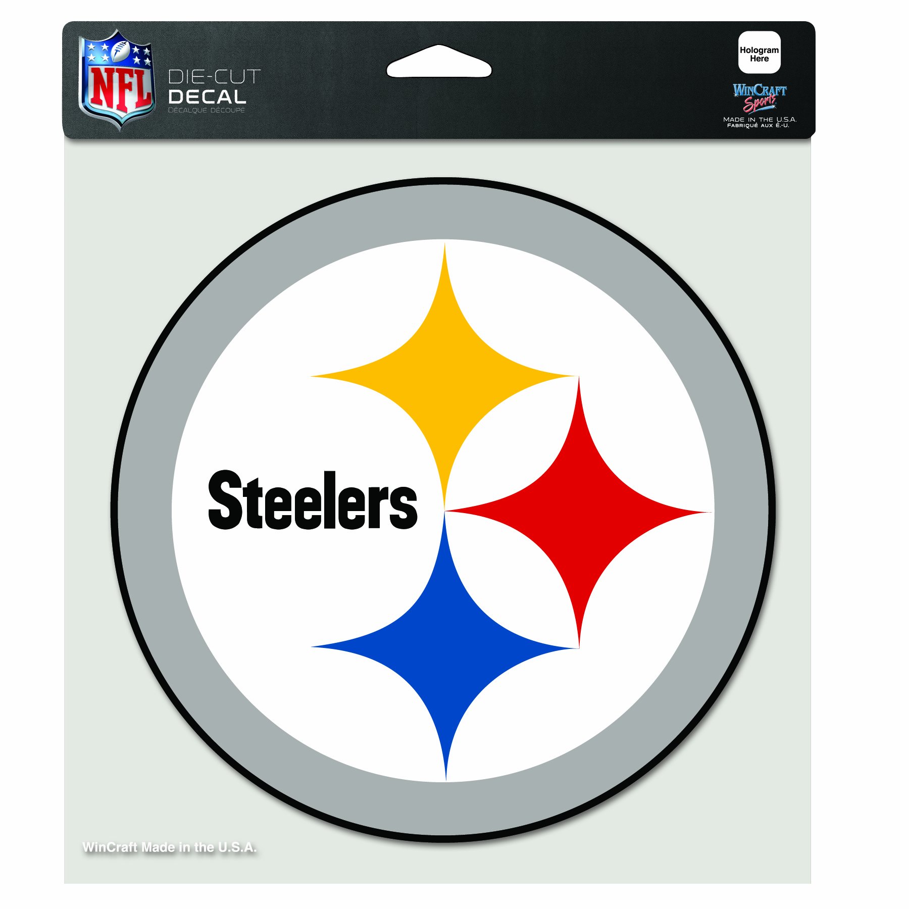 NFL Pittsburgh Steelers 8-by-8 Inch Diecut Colored Decal