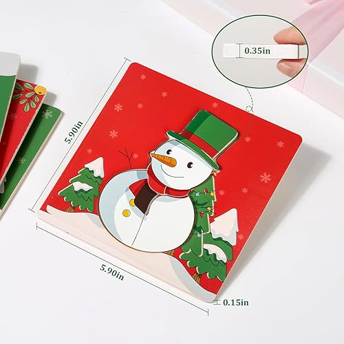 Miniatura 5 de Paquete de 4 rompecabezas de madera de Navidad para niños pequeños, juguetes de Navidad, cesta de Navidad, regalos de fiesta