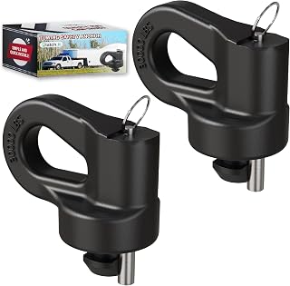 LATCH.IT Safety Anchors 2-Pack | Gooseneck Hitch Safety Chain Anchors | 30k LBS Load Rating | Compatible with F-250/350/450, Silverado 2500/3500HD, Sierra 2500/3500HD & Titan XD | Replaces PN 60691