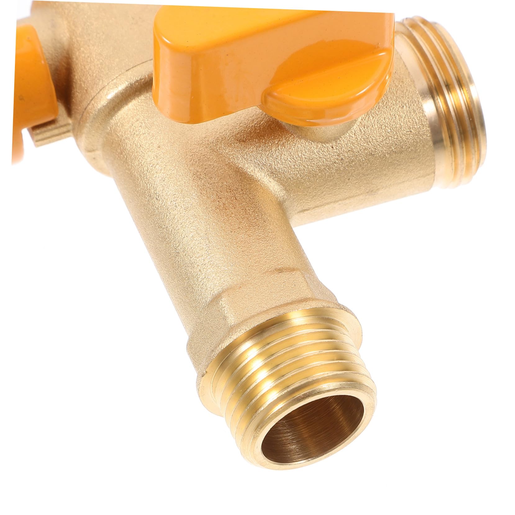 BESTonZON Rubinetto Oro a Due Vie in Ottone da Giardino, Esterno