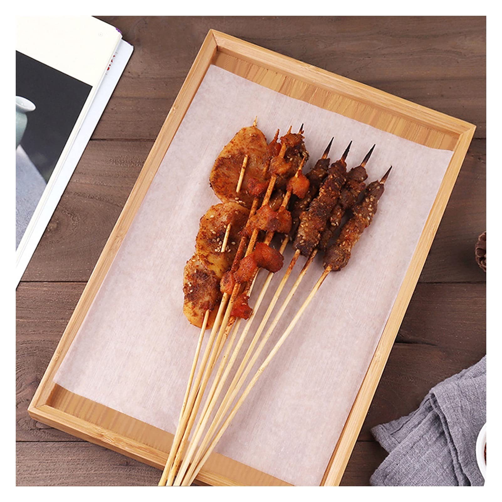 Bandeja para Servir Bandeja de Servicio con Asas - bandejas de Madera for la Comida del Desayuno, la decoración de la Mesa de café del té Bandeja/Bandejas ( Size : Small )