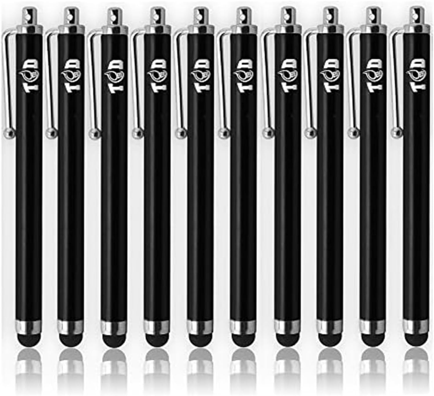 - TCD 10-Pack Stylus Pen Set – Universal Capacitive Pen for iPad, iPhone, Tablet, Laptop – Premium Thick Rubber Tip Styluses for All Touchscreen Devices, Black