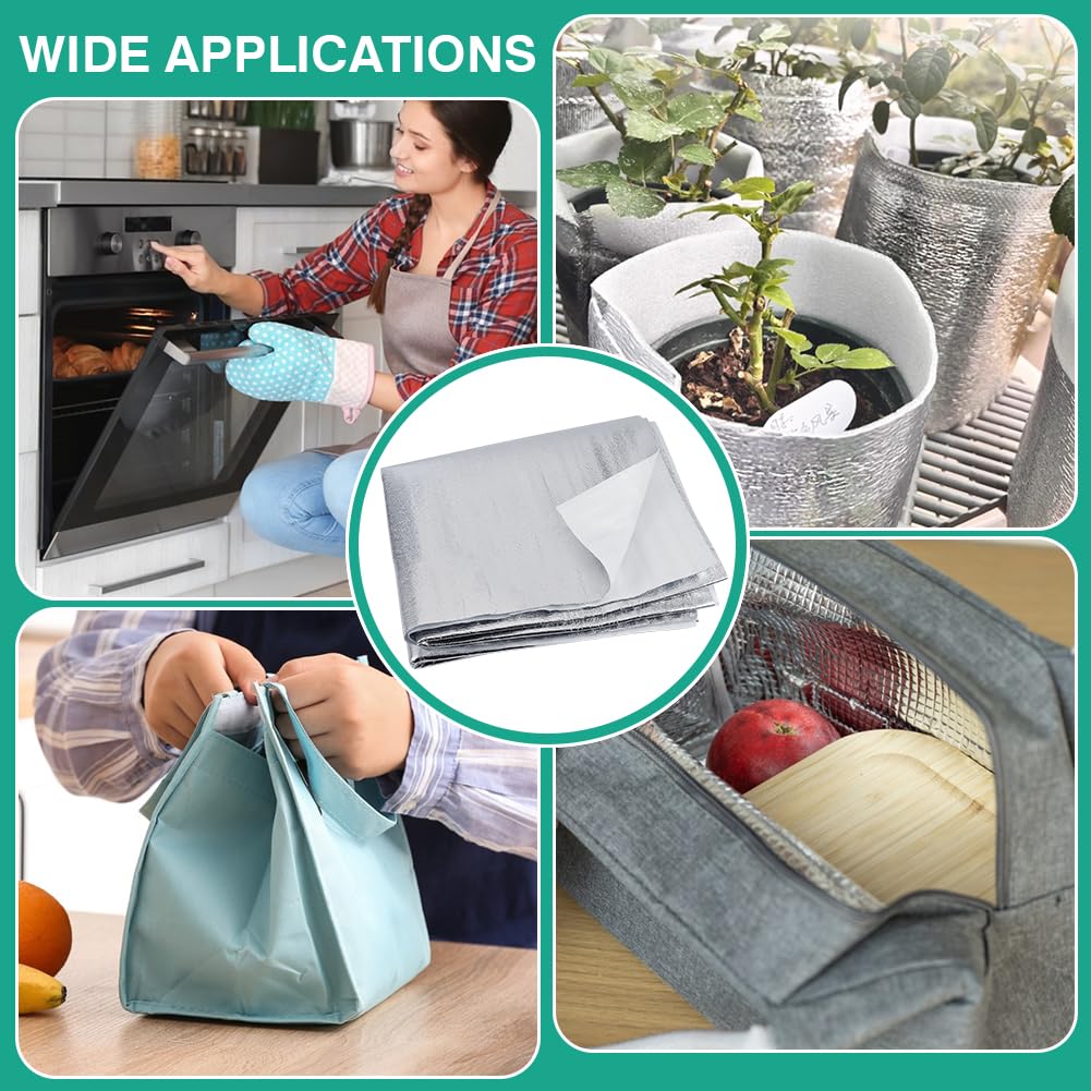 BENECREAT Ouate Résistante à la Chaleur de 3 m Doublure Thermique en Ouate de 90cm de Large Tissu Réfléchissant la Chaleur pour Maniques Gants de Cuisine Sous Verres Couvre Bols