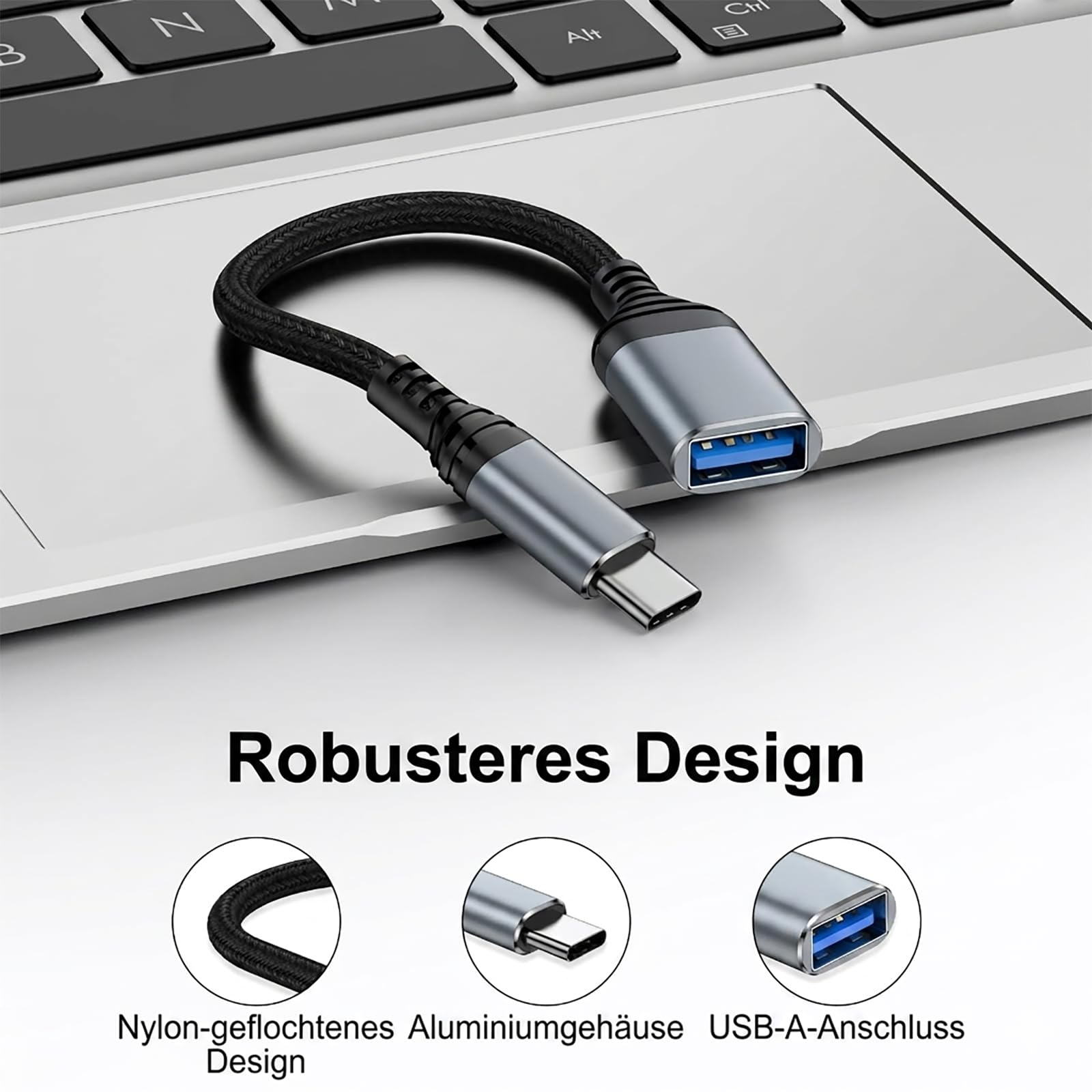 Adapter USB C na USB [2 sztuki] OTG typ C na USB 3.0, adapter USB C, kabel OTG