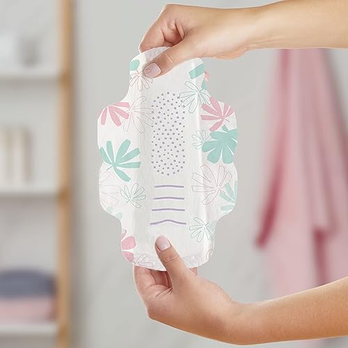 Miniatura 9 de Always Radiant - Almohadillas femeninas para adolescentes, tamaño 1, absorción regular, con espuma flexible, con alas, sin perfume, 42 unidades