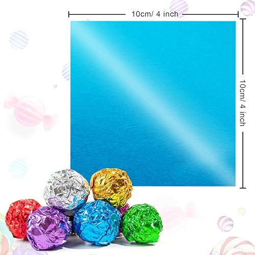 Miniatura 6 de Envolturas de caramelo de papel de aluminio  Papel de regalo de chocolate, 300 piezas, envoltorio de barra de chocolate casera, embalaje de