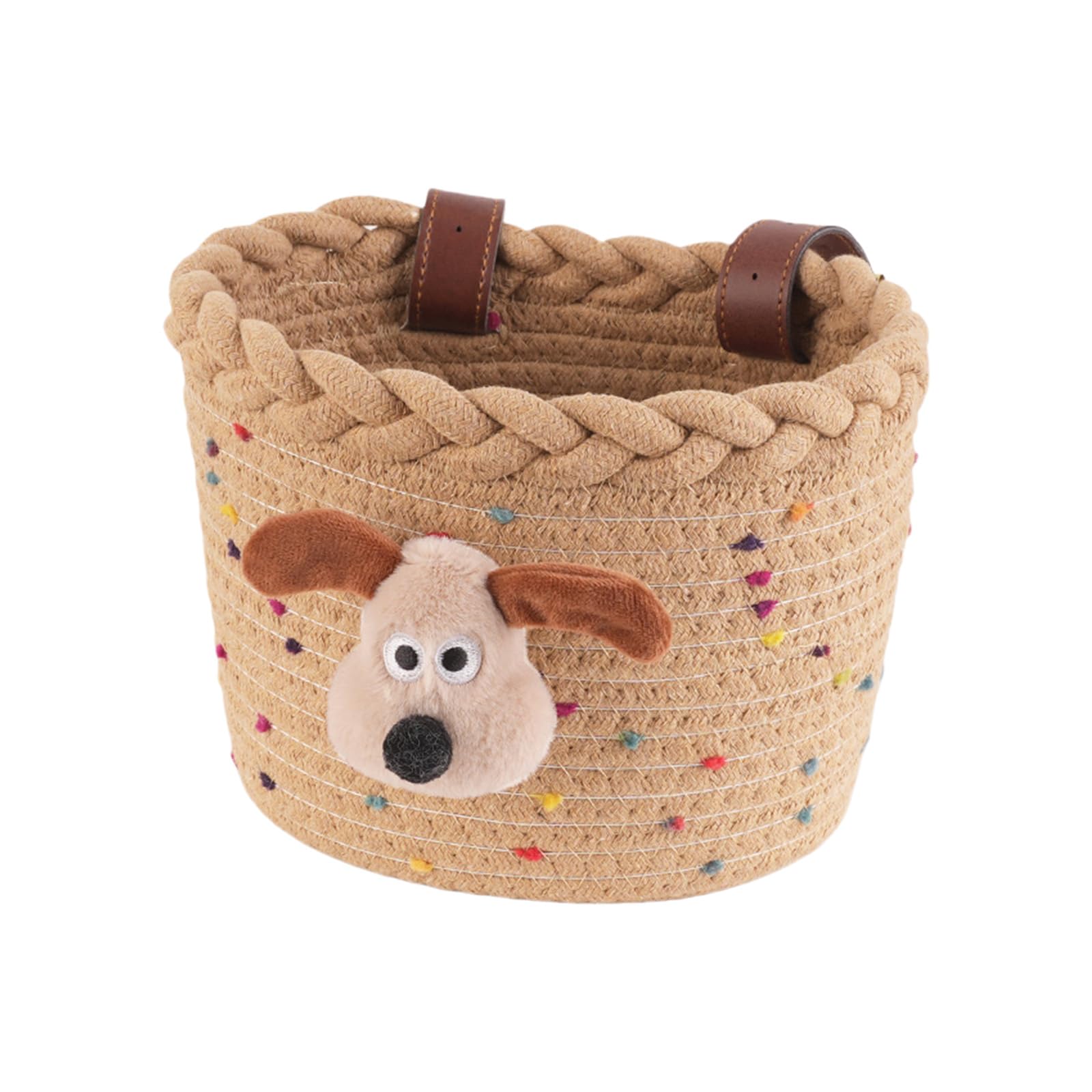 oringnat Cotton Rope Mountain Bike Basket With Detachable for Childrens Bicycles Storage and Outdoor Cycling Accessories