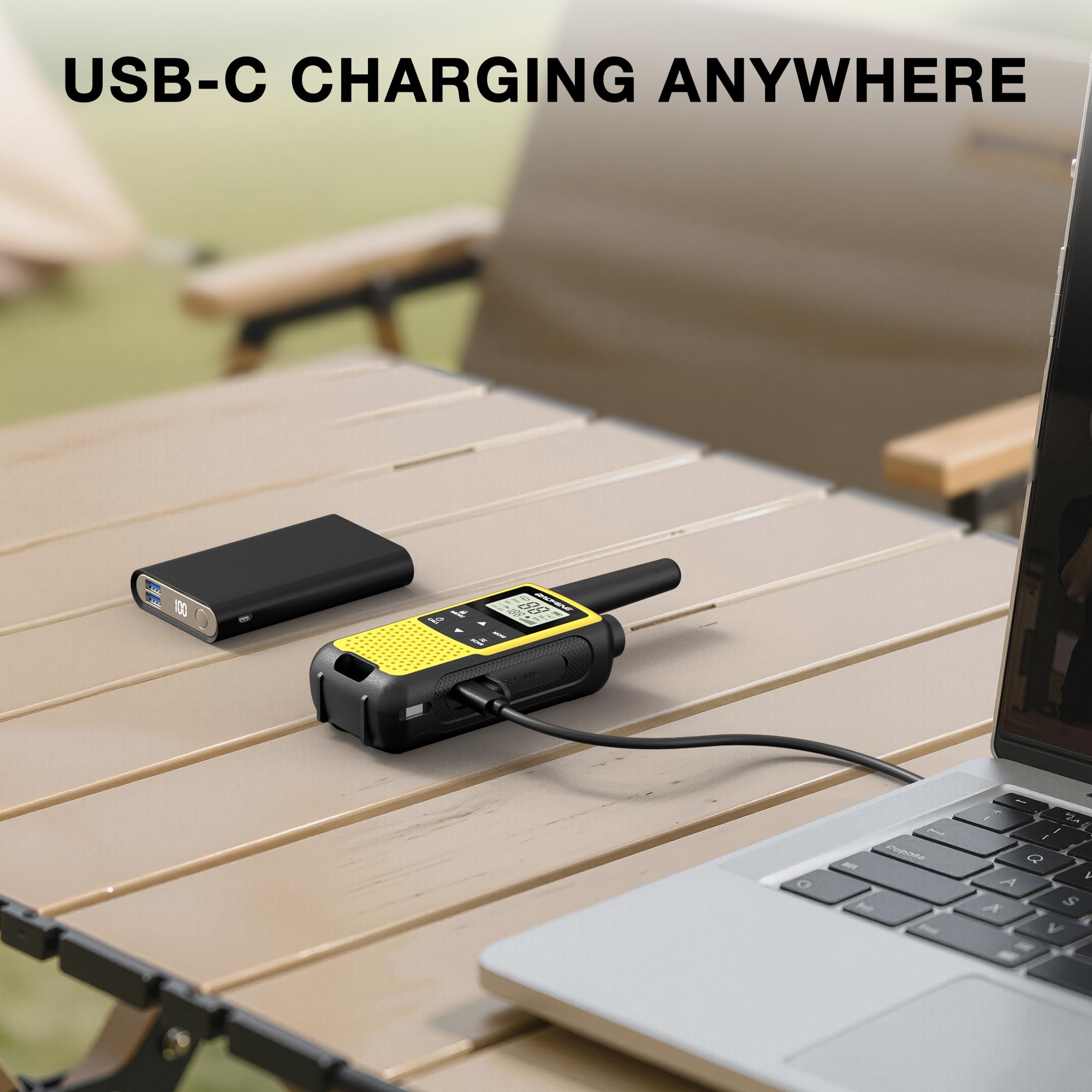 Baofeng BF-33C Walkie-Talkie PMR446 für Kinder, Langstrecken-Zweiwegefunkgeräte mit wiederaufladbarem Akku, USB-C-Ladung, 16 Kanälen, VOX, Dual Watch, für Outdoor-Spiele & Familienabenteuer, 3er-Pack