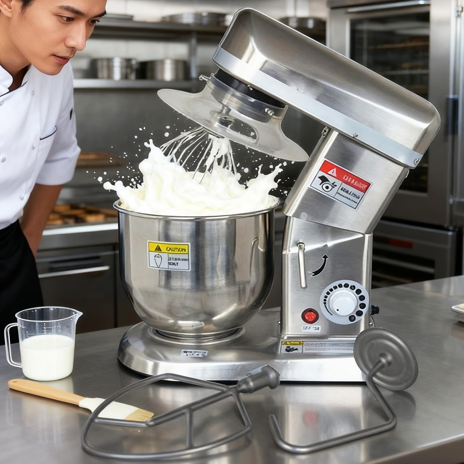 Miscelatore elettrico con accessori per cuocere, cucinare e montare – ideale per chef domestici e appassionati di cottura, versatile elettrodomestico da cucina