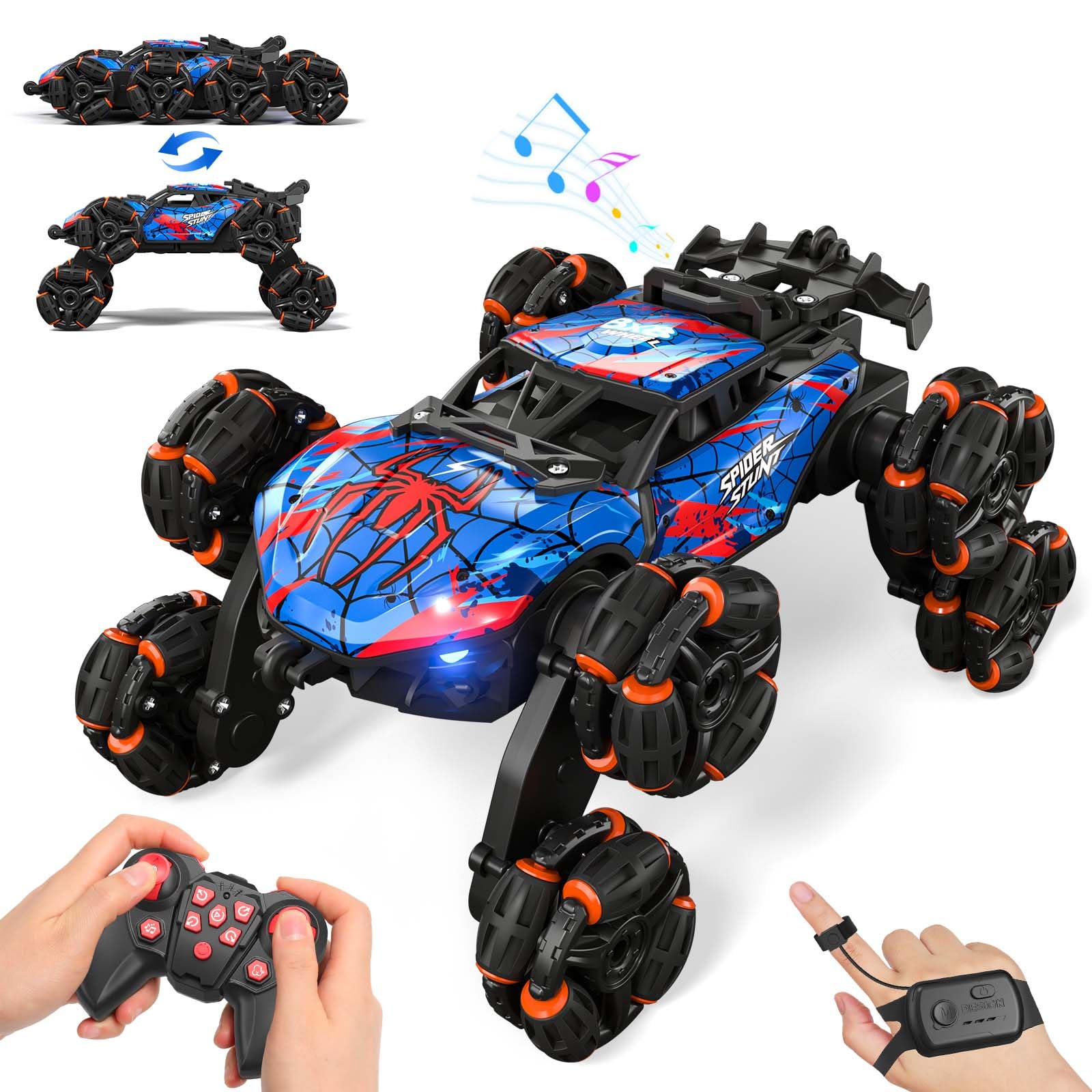 Amazon.com: Sunrad 8WD Gesture Sensing RC Stunt Car with Spray
