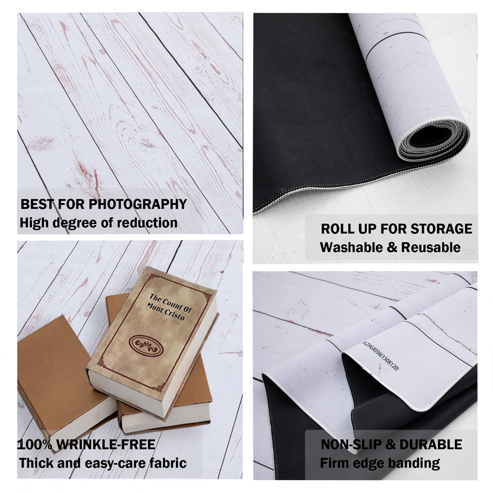 Amazon.co.jp: Kate 写真撮影用フロアマット 背景幕 ホワイトウッド