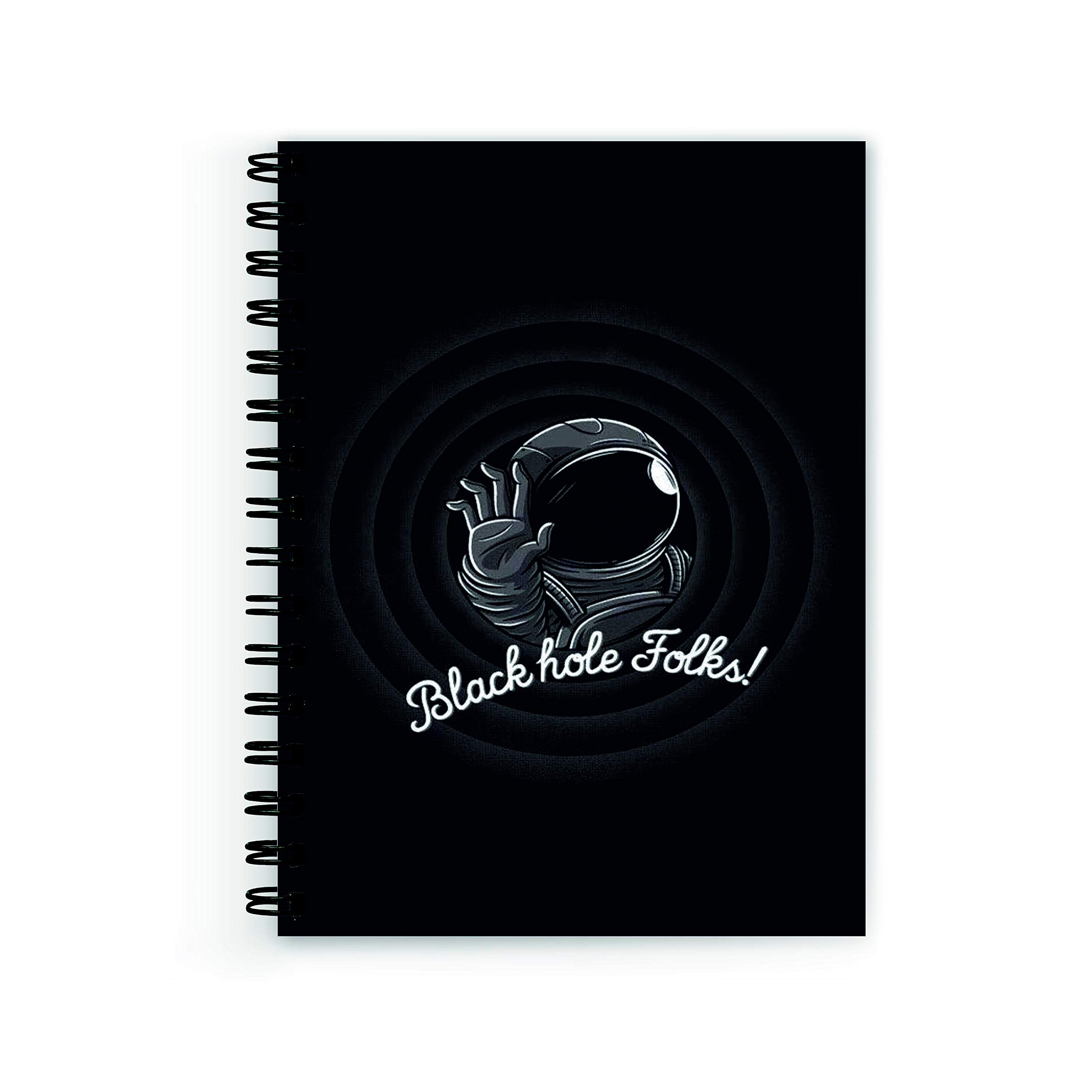 Plan To Gift Wire Bound Spiral Printed,Wire Bound Spiral Printed unruled Funny Space Notebook Pages :160 (Size :A5)
