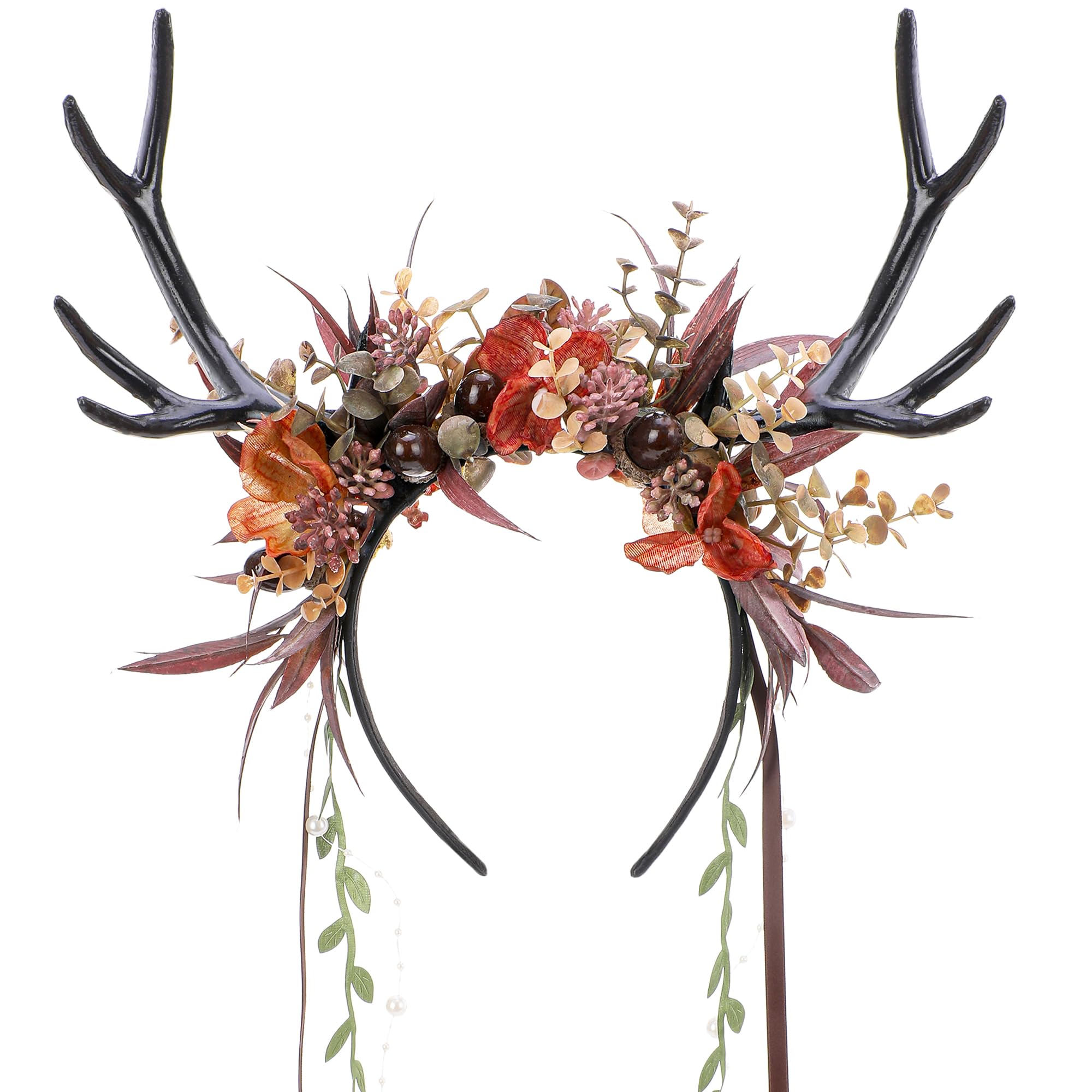 MOSTORY Fascia per capelli con corna di cervo, per Carnevale