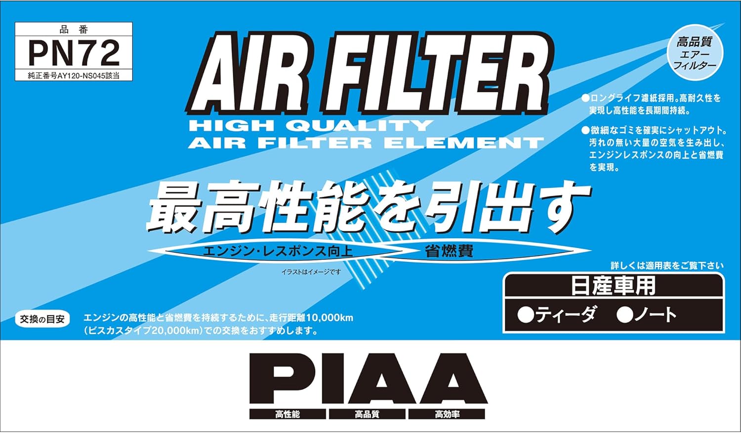 PIAA Oil filter SAFETY -for Nissan car- PN7 Japan used like new
