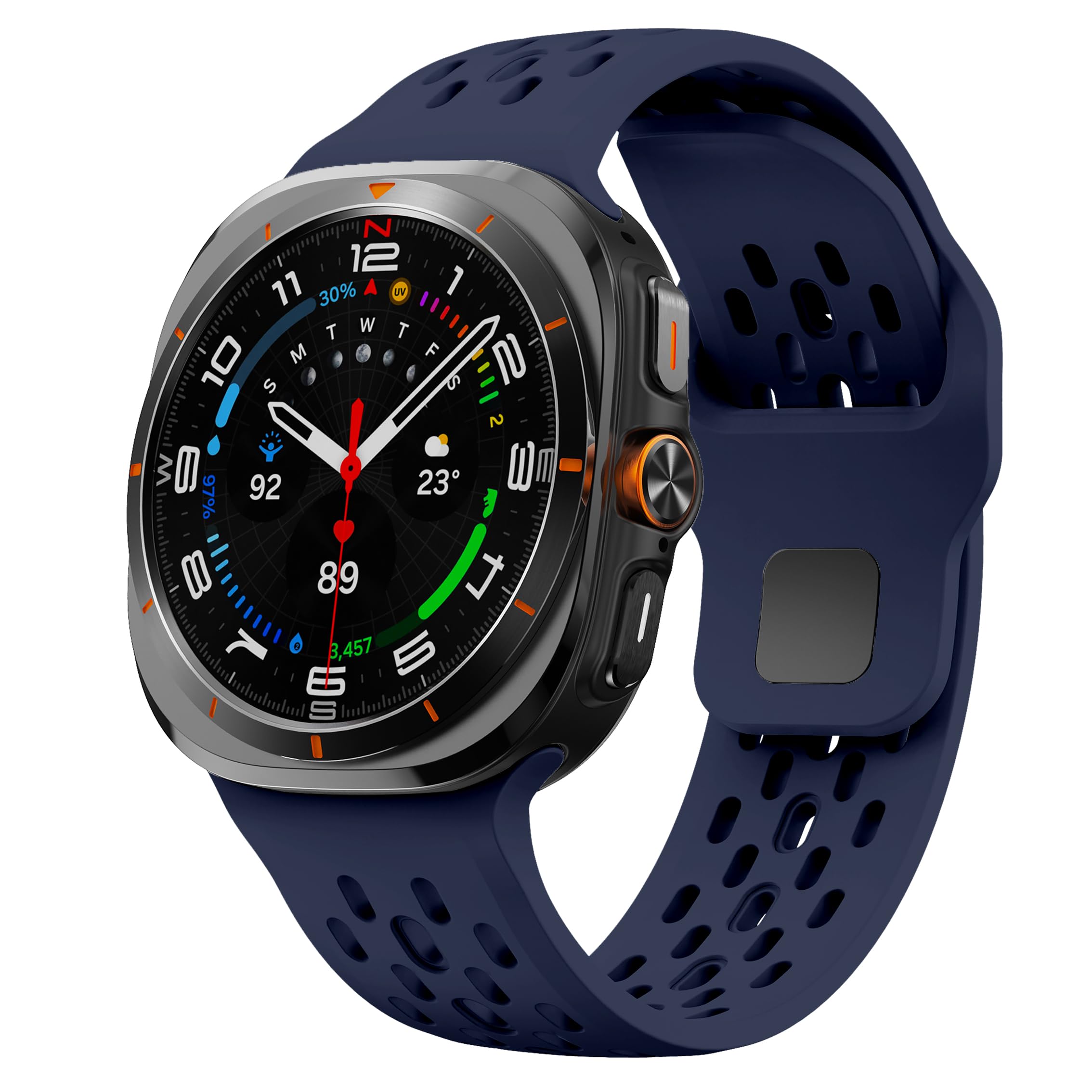Compatible with Samsung Galaxy Watch Ultra Strap, Silicone Sport Breathable Bands for Galaxy Watch Ultra 2024 Men Women (Dark Blue) (B0DBM1CNC2) Amazon Price History, Amazon Price Tracker