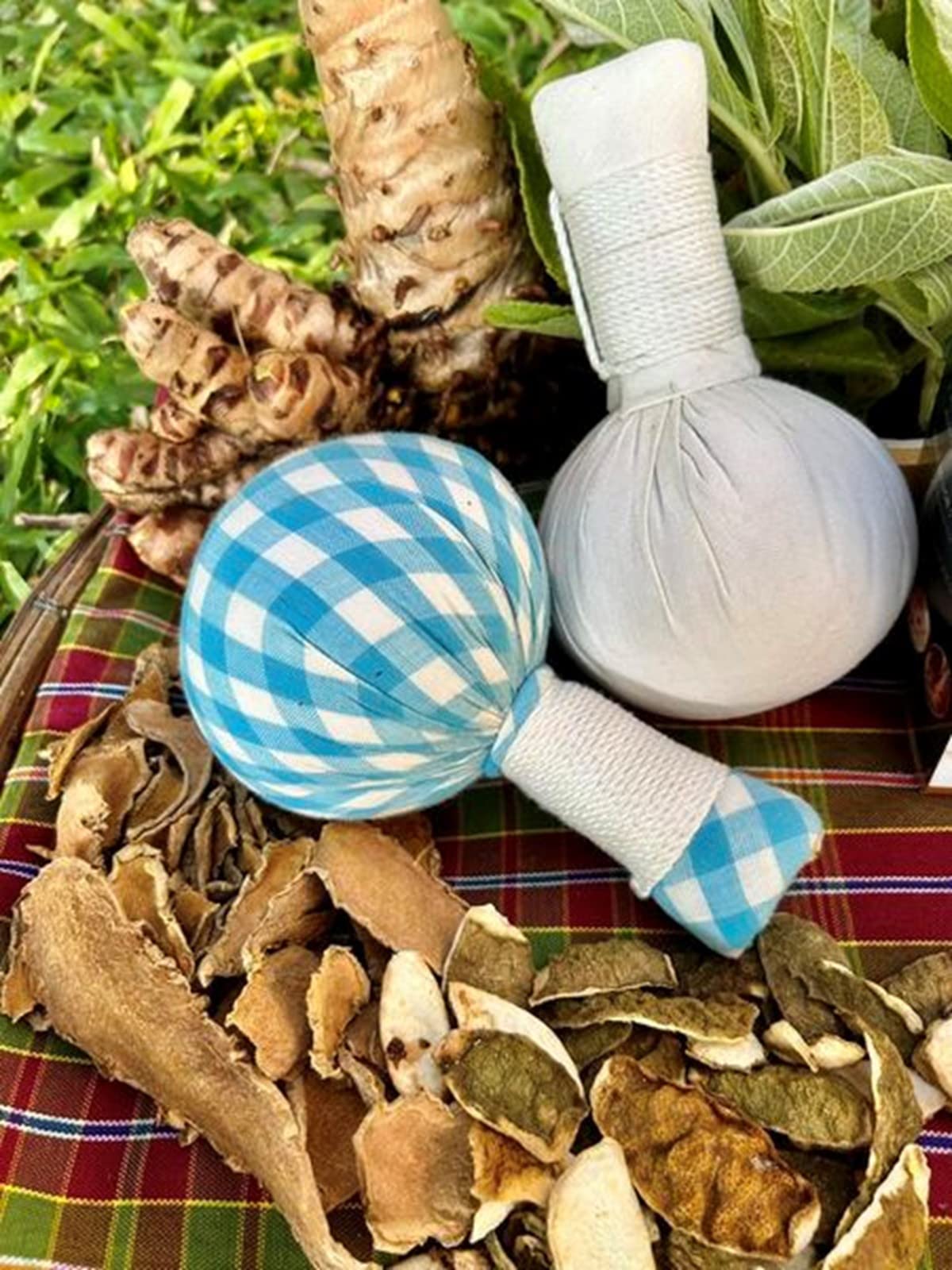 Kräuterstempel - Gesichtsbehandlung - Zitronengras - 10 Stück a`35g - Herbal Compress Ball - Gesicht