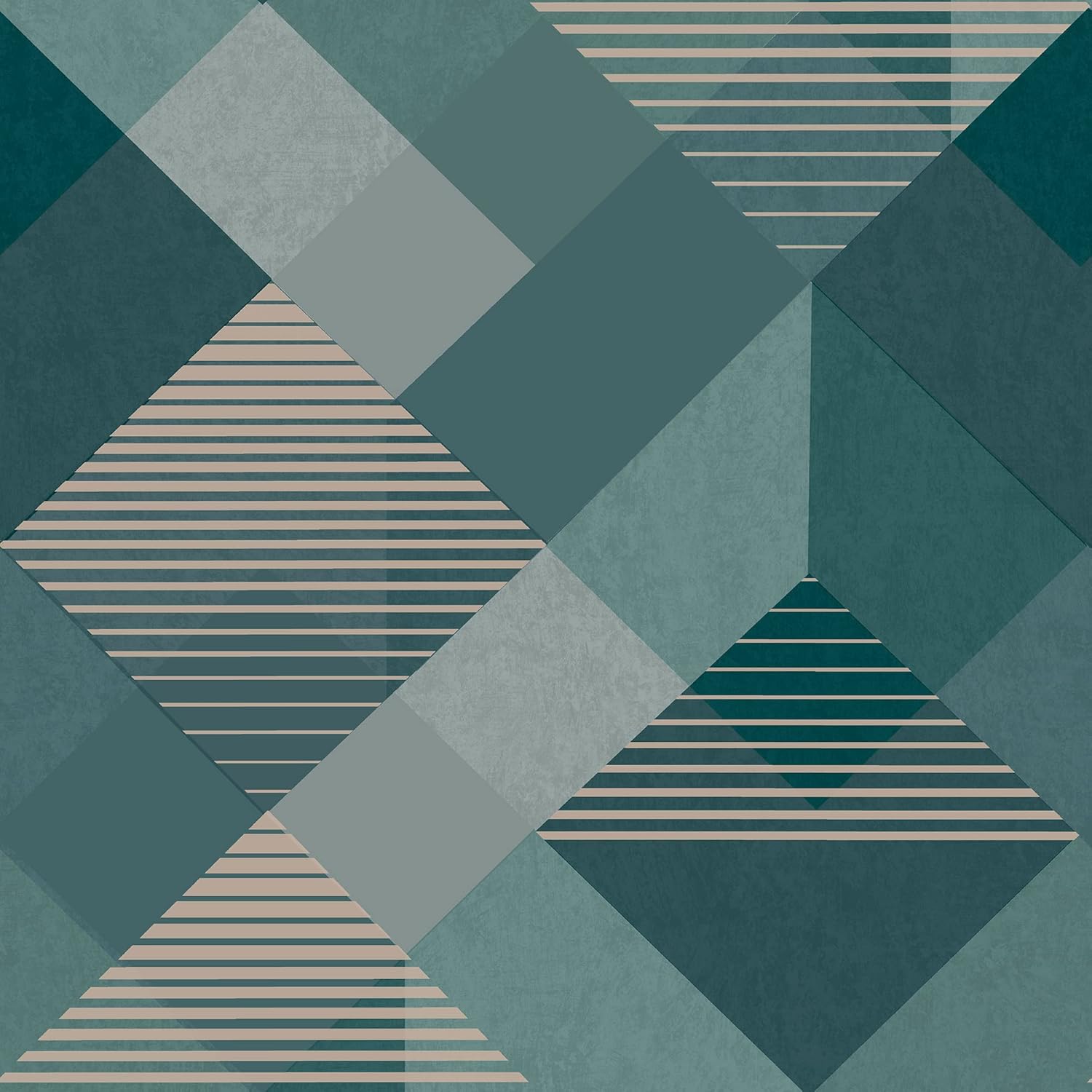Superfresco Easy Kaleidoscope Emerald Removable Wallpaper, Green
