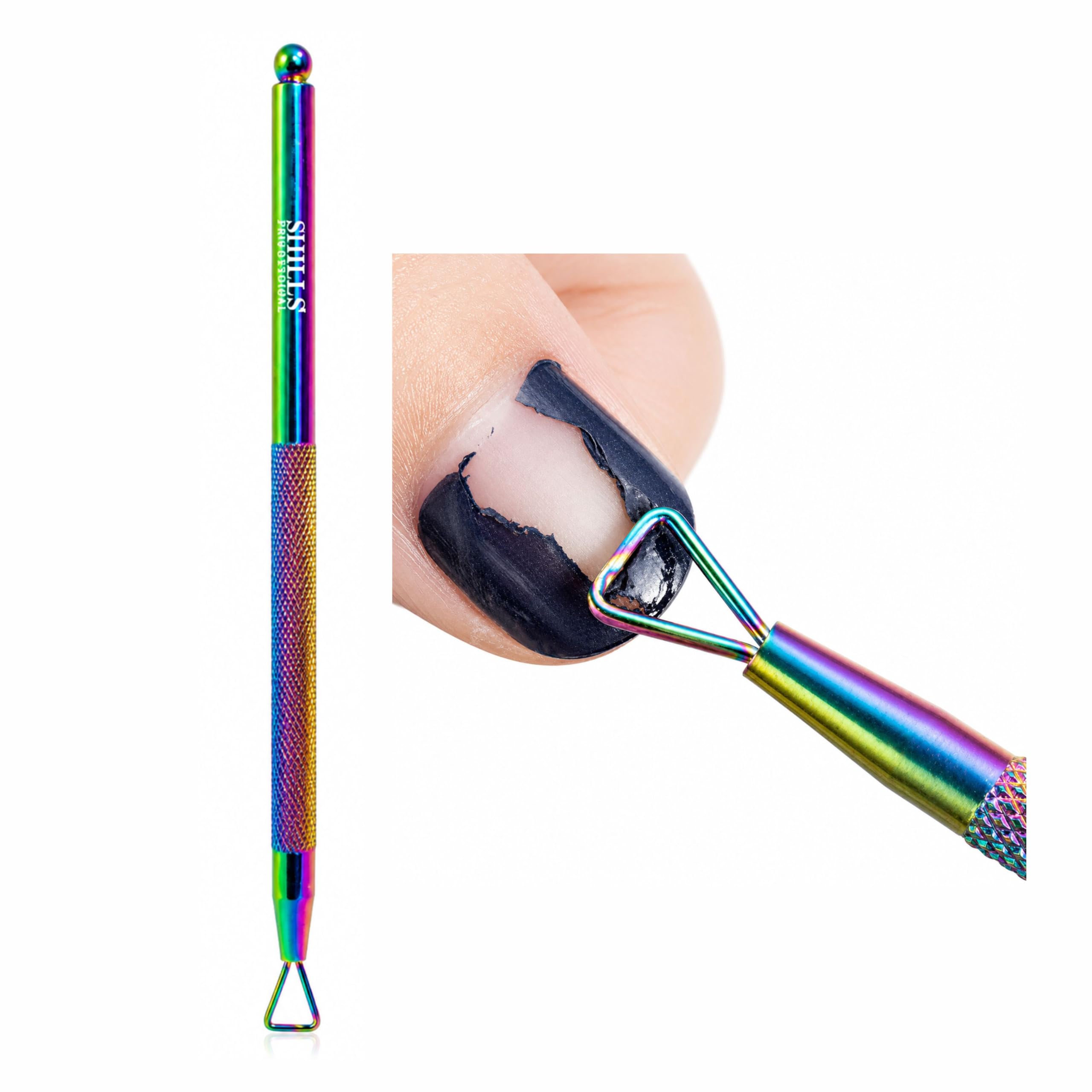 SHILLS PROFESSIONAL Rainbow Cuticle Polish Scraper for Cuticle Cleaning and Manicure Prep, Multicolor, 1 Count-image-11