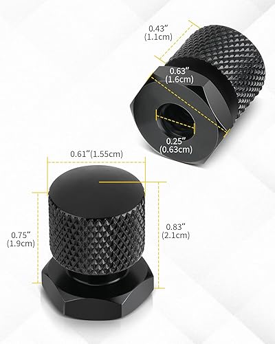 Miniatura 6 de Tuercas de asiento individuales negras, tuercas de montaje de asiento individual compatibles con Harley Davidson 1997-2024 Touring Street Glide Road