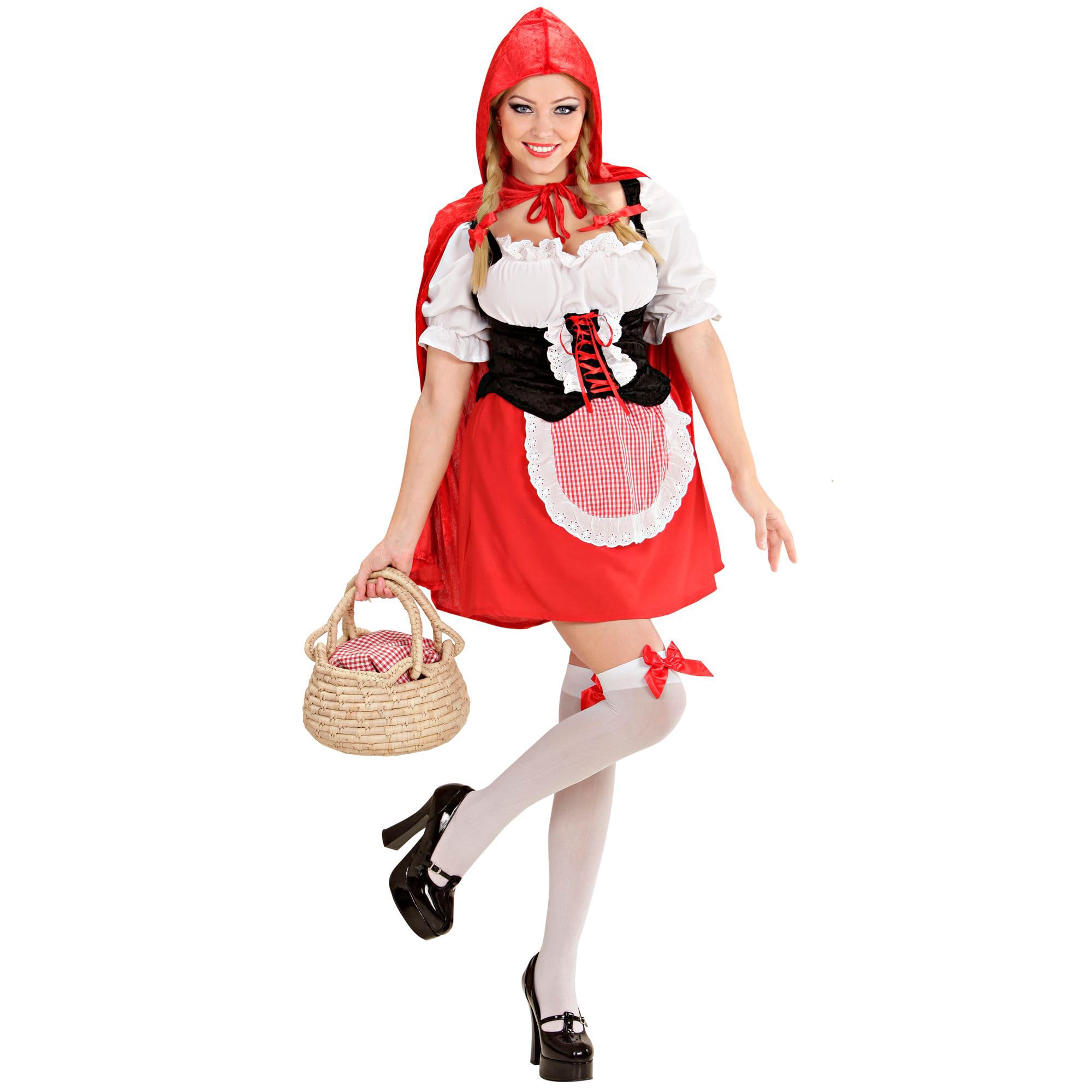 W WIDMANN MILANO Party Fashion - kostium Czerwony Płaszczyk, zestaw kostiumów bajkowych, karnawał, impreza tematyczna