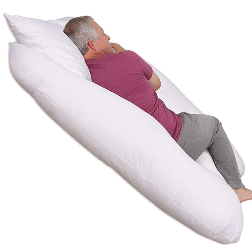 Miniatura 2 de Leachco ComfortWise FibroRest - Almohada contorneada para el cuerpo color blanco 539in de largo x 358in de ancho x 87in de profundidad