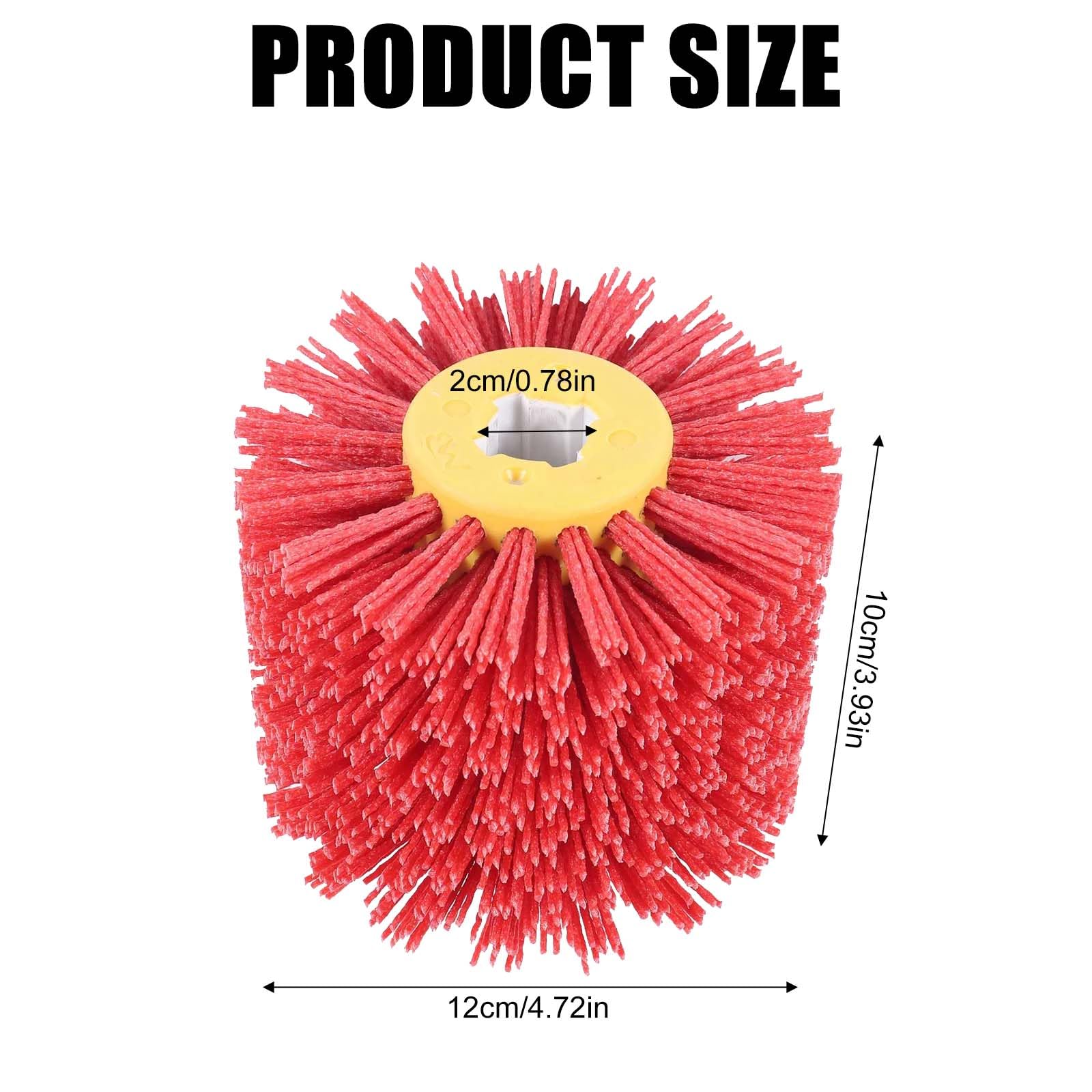 Lot de 2 brosses abrasives - Grain 80 - Largeur : 100 mm - Diamètre : 120 mm - Rouleau abrasif - Brosse en nylon pour machine à satiner - Brosse à poils - Brosse à poils - Brosse de polissage