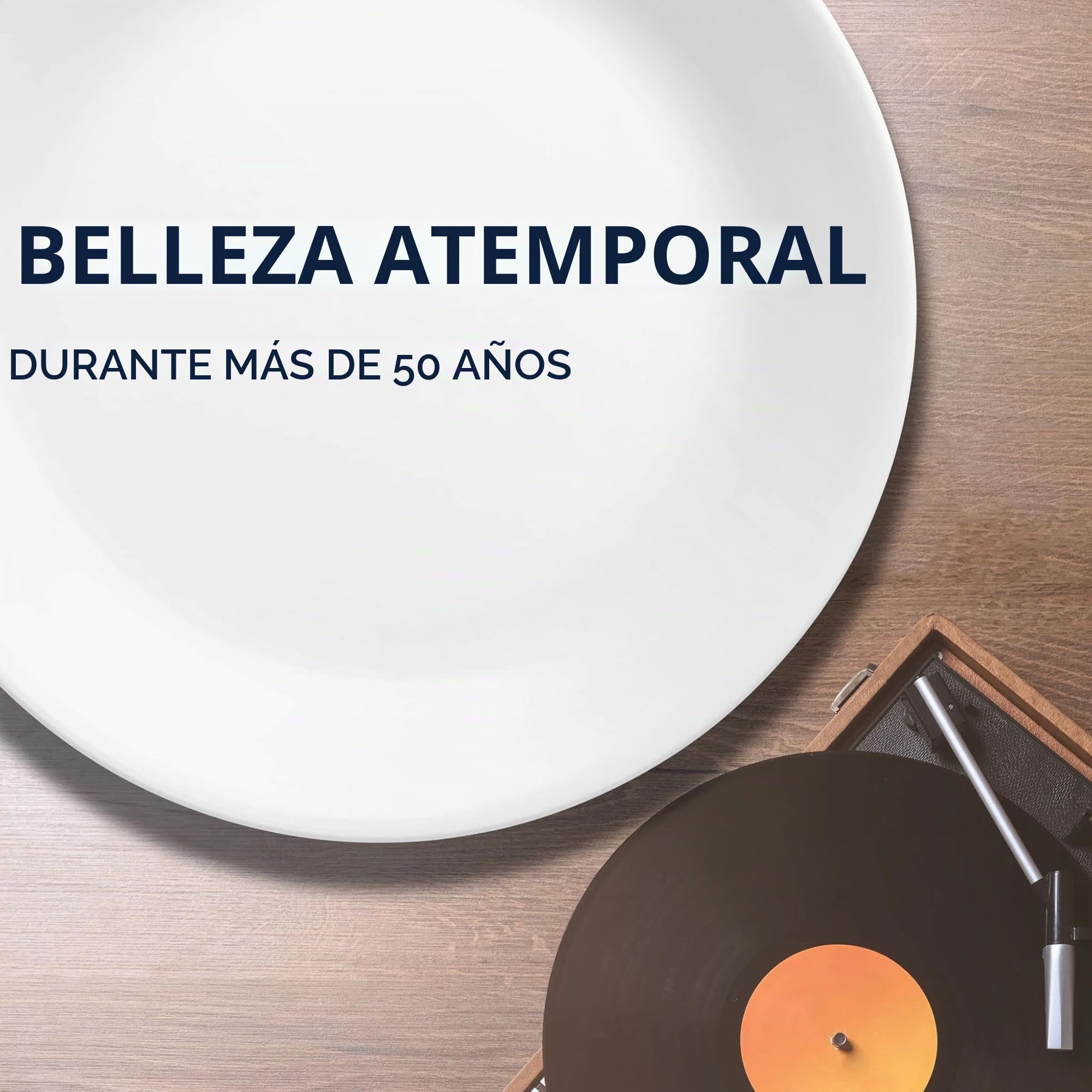 Corelle Juego de vajilla de 16 piezas de tejido de lino en relieve, servicio para 4, color blanco