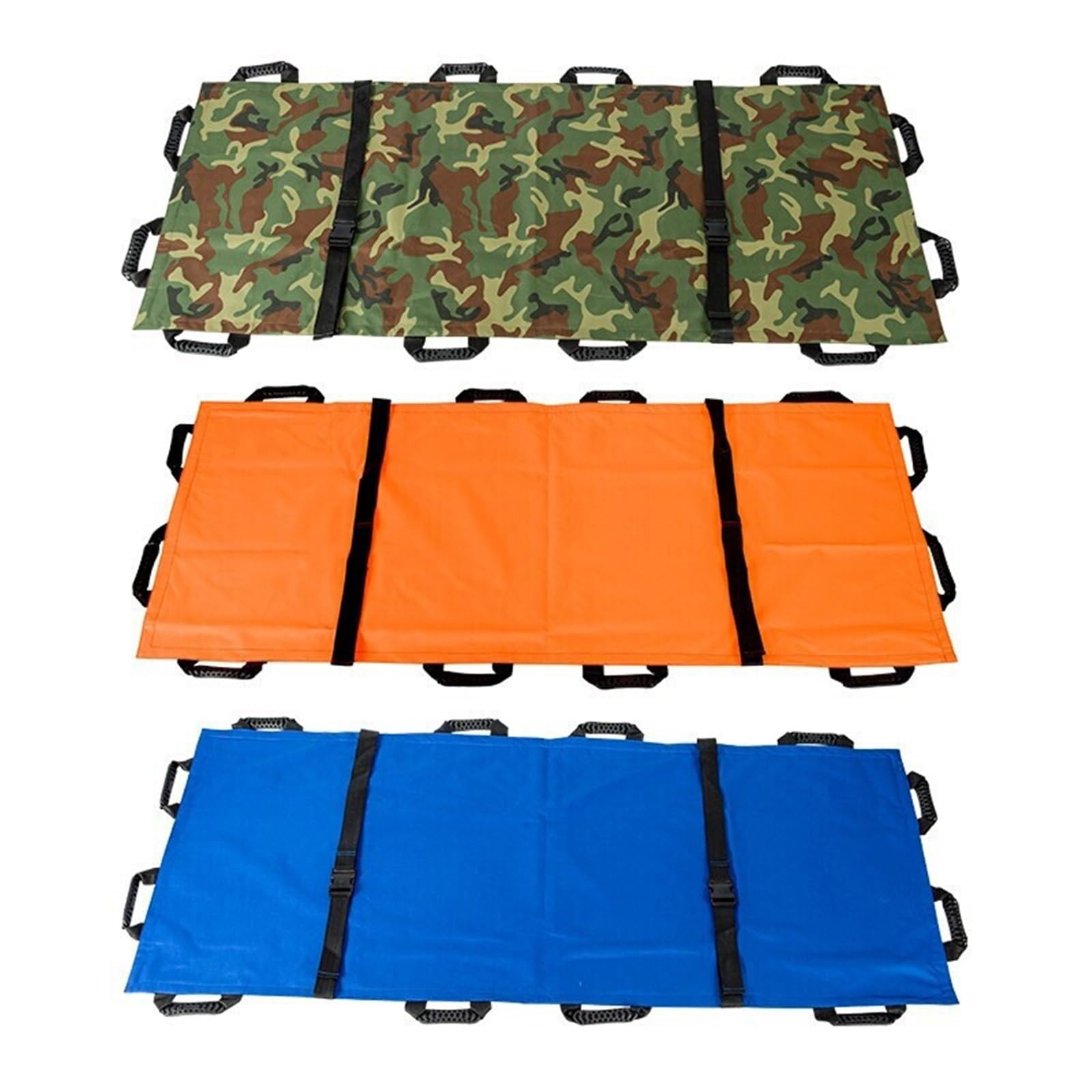 Brancard Souple Pliable Imperméable 1 civière souple pliable, de sauvetage d'urgence avec sac transport pour sauvetage urgence hôpital ambulance sport(Blue)