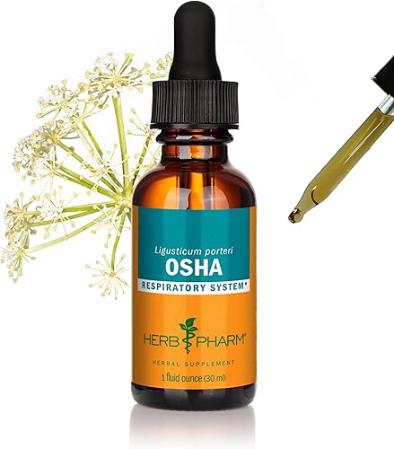 Herb Pharm Extracto líquido de raíz de Osha para apoyo respiratorio - 1 onza