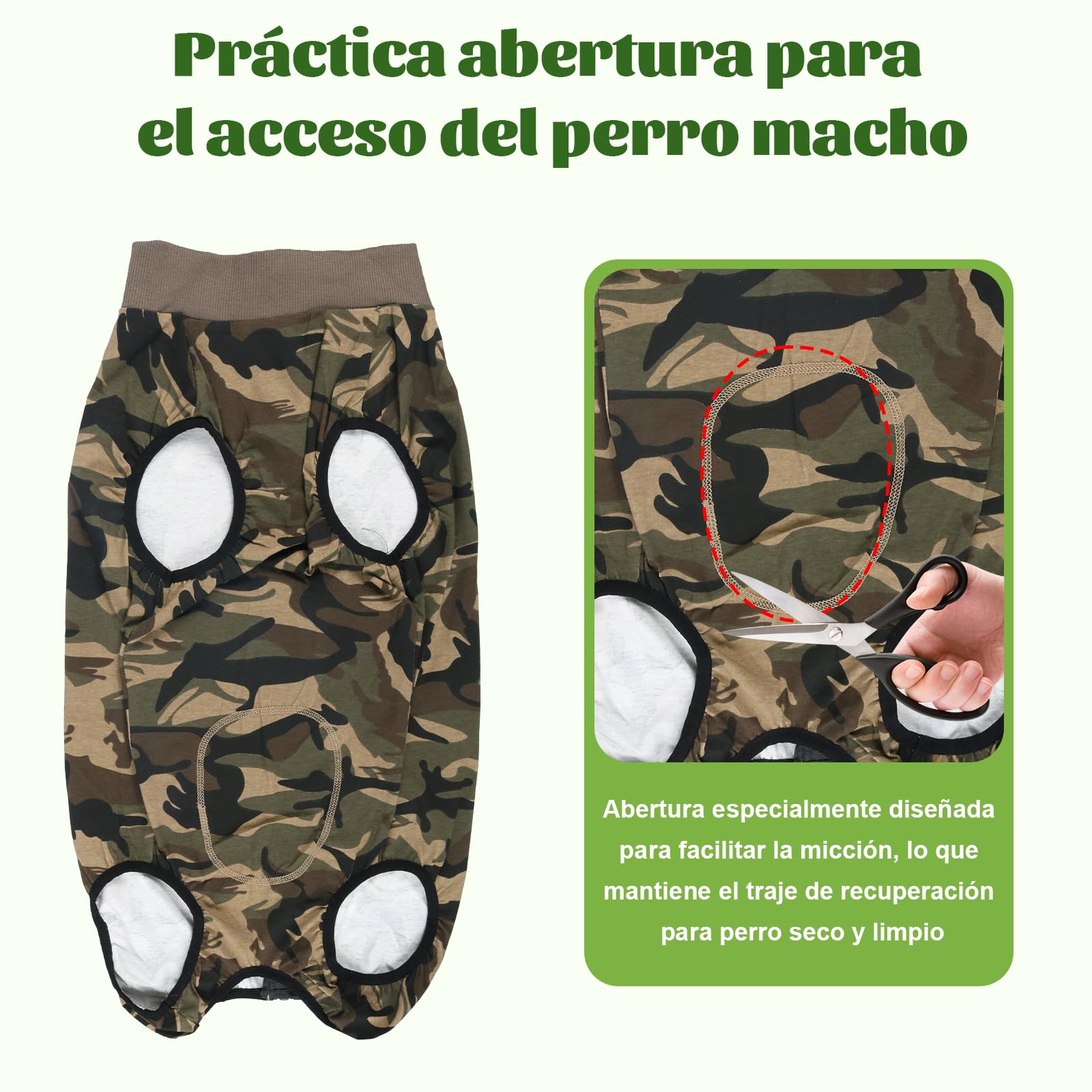 FEimaX Traje de Recuperación para Perros Hembras Machos, Body Postoperatorio Perro Chaleco de Recuperación Después de la Cirugía Protector de Heridas Abdominales para Perros Medianos y Grandes