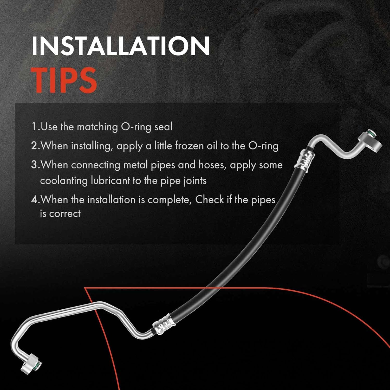 A-Premium A/C Discharge Line Hose Assembly Compatible with Honda Accord, 2013 2014 2015 2016 2017, 3.5L, Compressor to Condenser