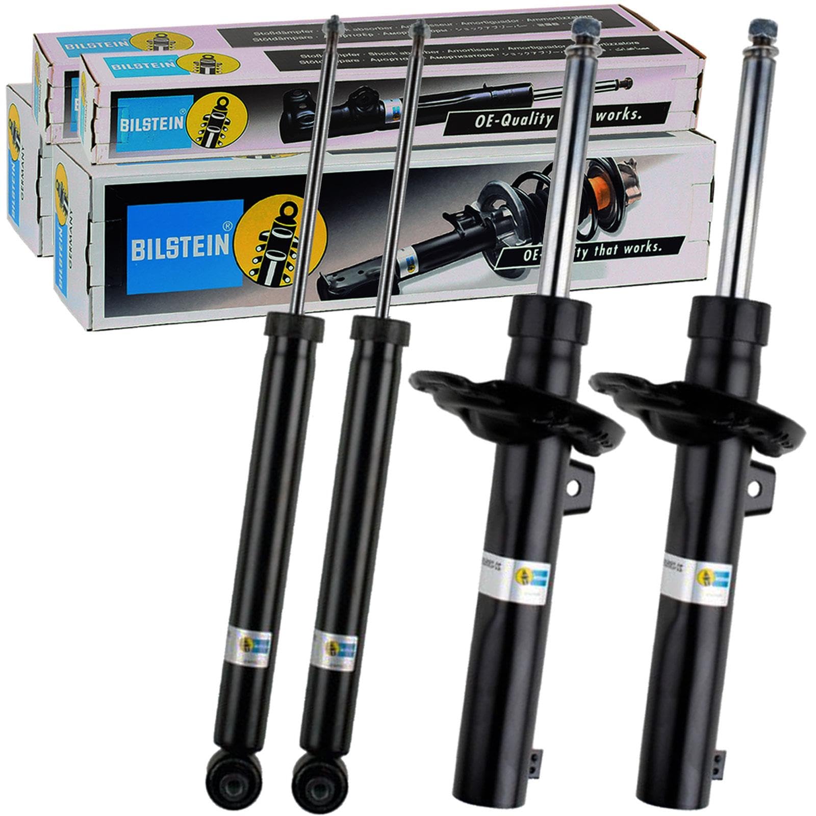 4x Bilstein B4 Stossdämpfer vorne + hinten | 22-230539 + 19-230559 für Golf 7 Limo Kombi Sportsvan