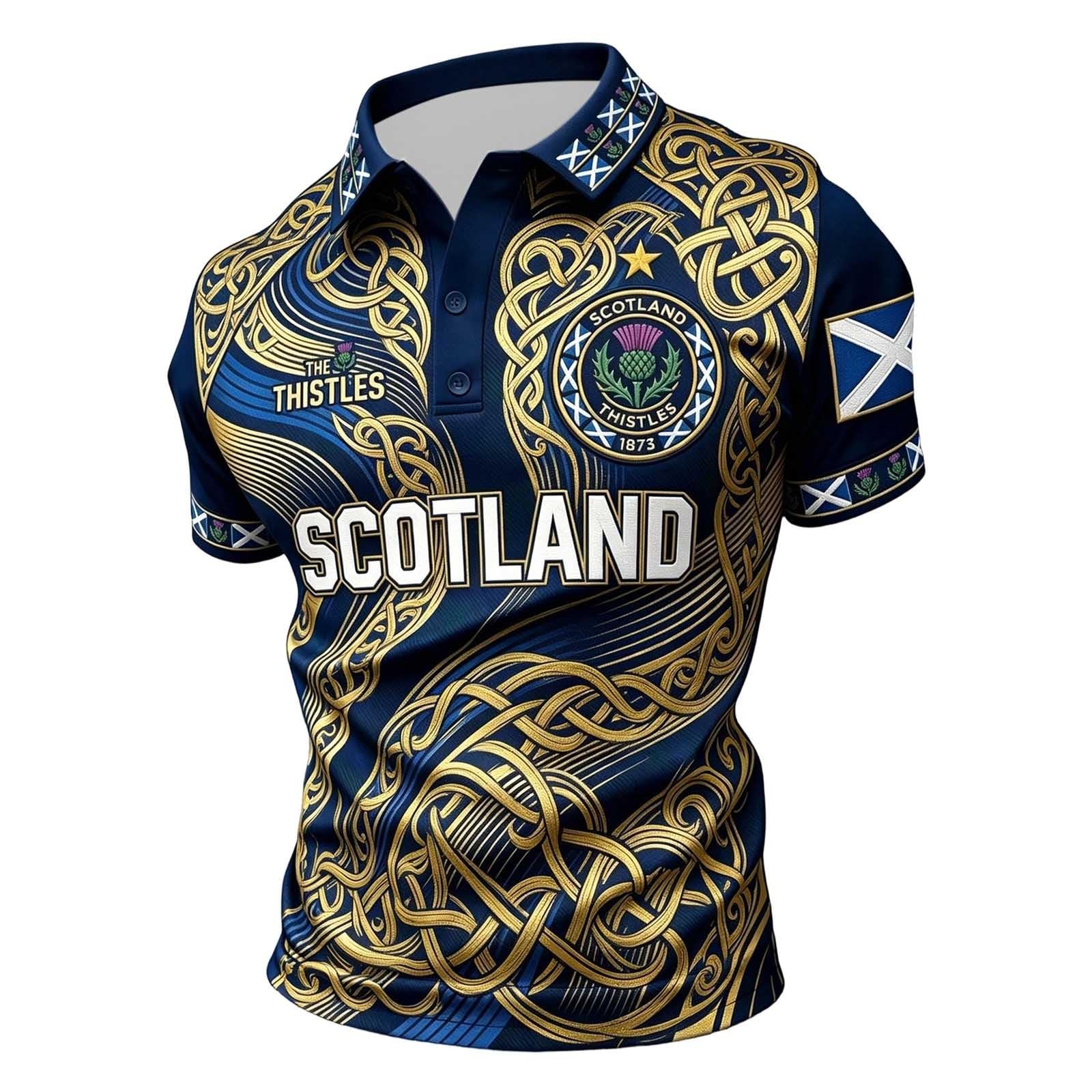 Football 2026, Scotland Football Shirt Mens 2026 : Polo Shirts Jerseys Top Sports Breathable Poloshirt Short Sleeve Outdoor Jersey Tops Classic Graphic Clothing Plus Size Blue 3XL
