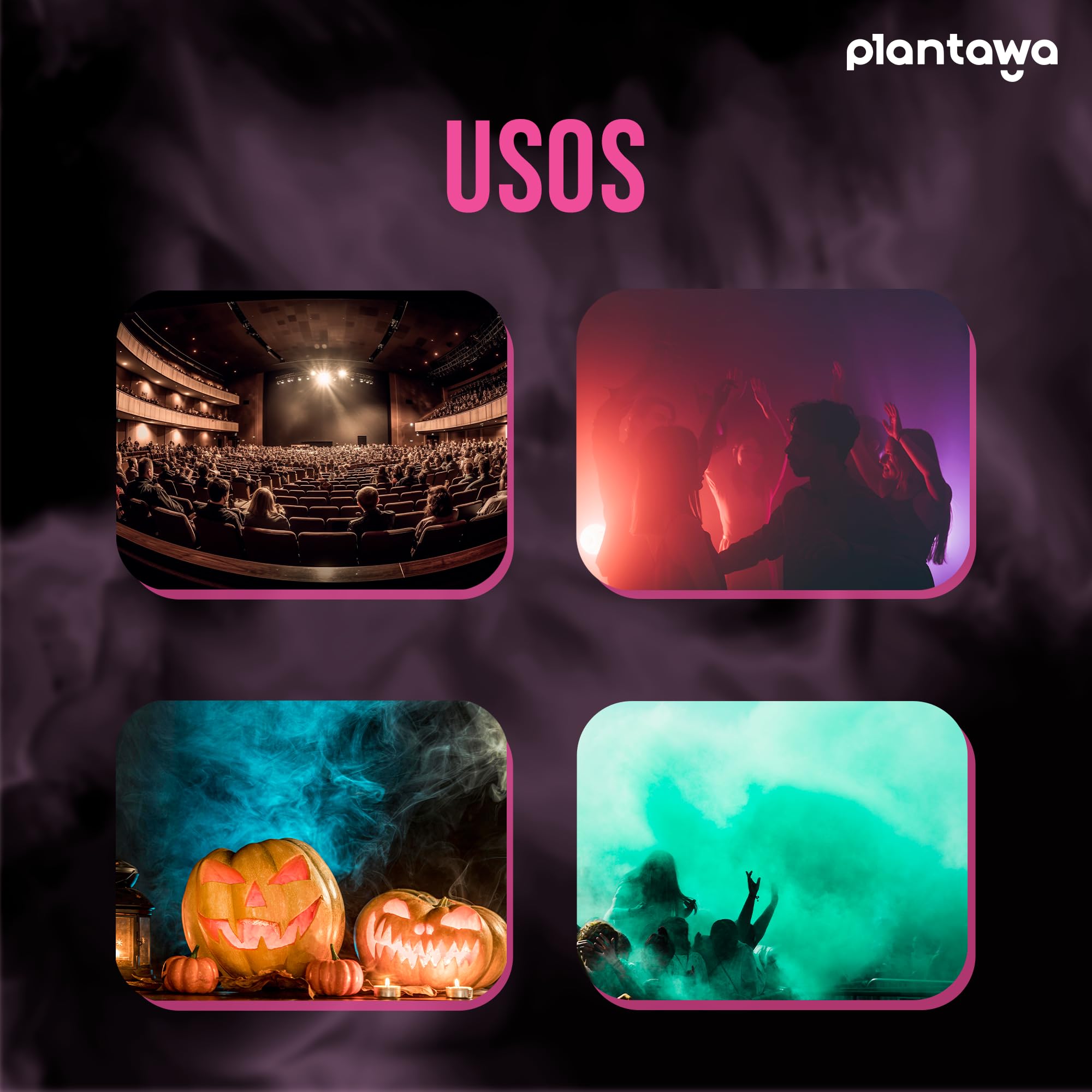 PLANTAWA Líquido Máquina de Humo Alta Densidad 5 L Aroma Fresa | Fluido para Máquina de Humo Profesional | Niebla Densa y Duradera | Ideal para Fiestas, Halloween y Eventos