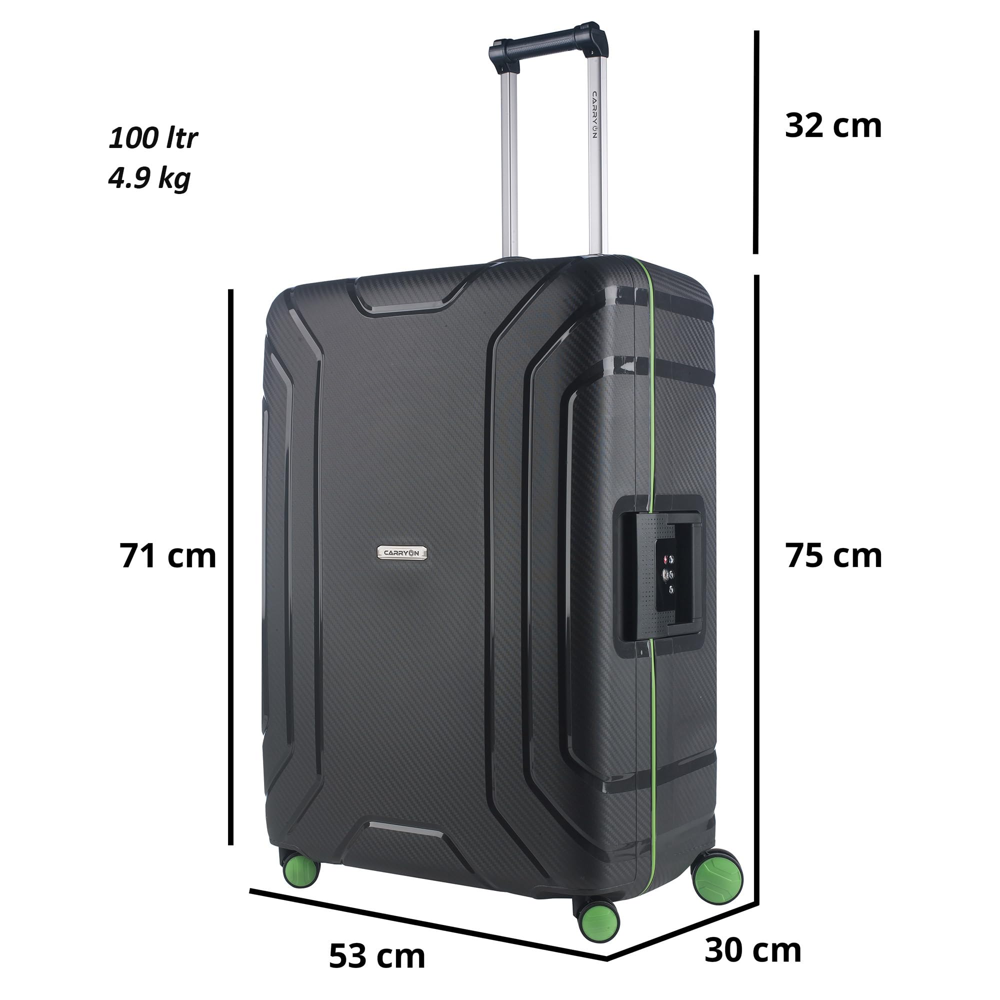 CarryOn Steward – Twarda walizka podróżna 70 cm, 100 l (Szary, Duży)