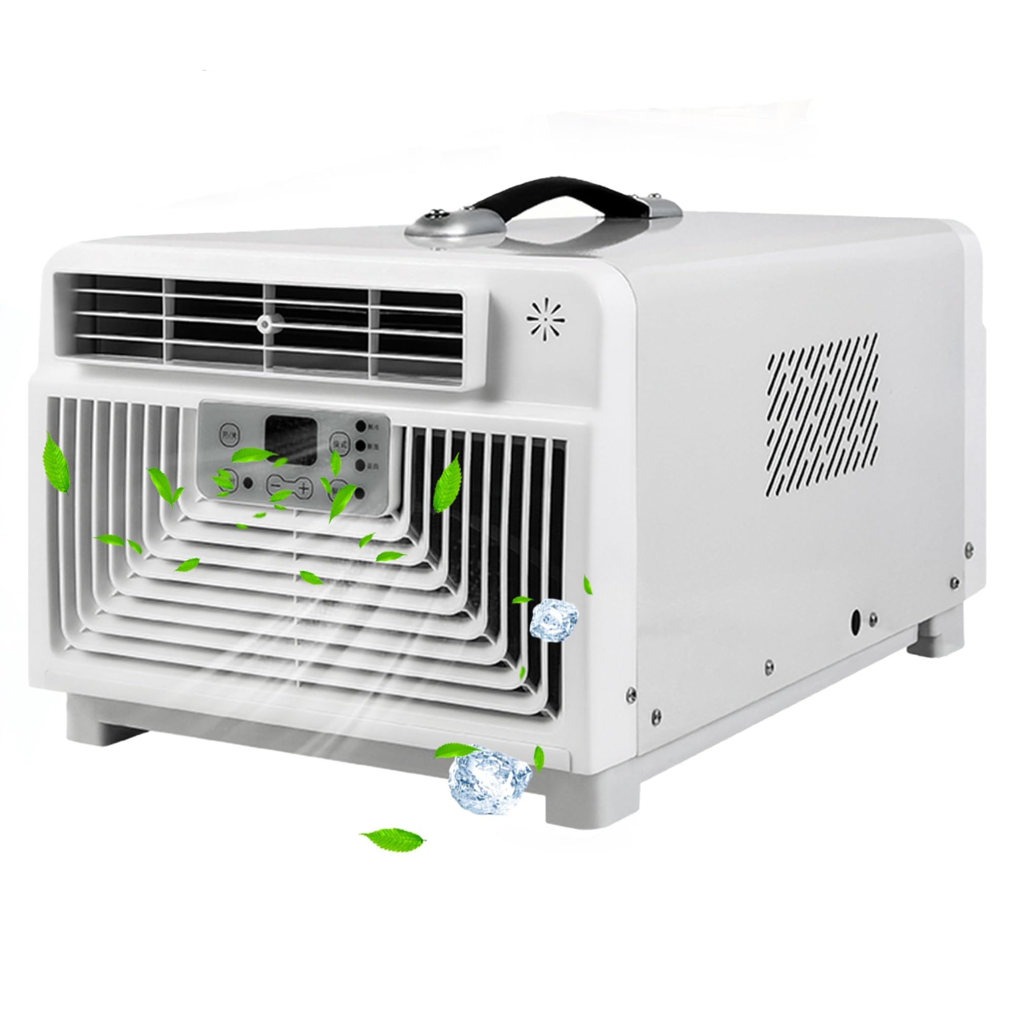 Windowless Portable Air Conditioner 3400 BTU – 4-in-1 Quiet Small Camping AC Unit, 300W Low Power Consumption, Travel-Friendly Cooling Fan for Tent, Van, Garage, Indoor & Outdoor