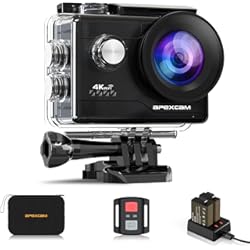 Hero Pro 5 Apexcam Cámara Deportiva 4K 20MP WiFi Cámara subacuática Ultra HD Impermeable 40M Action Camera 2.0LCD 170° Gran Angular 2.4G Remoto 2 baterías de 1050mAh y Accesorios Multiples…