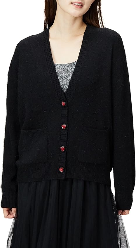 GRACE CONTINENTAL - 値下新品 [グレースコンチネンタル]22AW ハートビジュー釦カーディガン　36 レース刺繍カーディガン / GRACE CONTINENTAL | GRACE