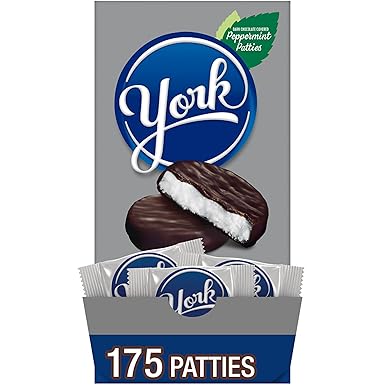 YORK Dark Chocolate Peppermint Patties, Candy Bulk Box, 84 oz (175 Pieces)