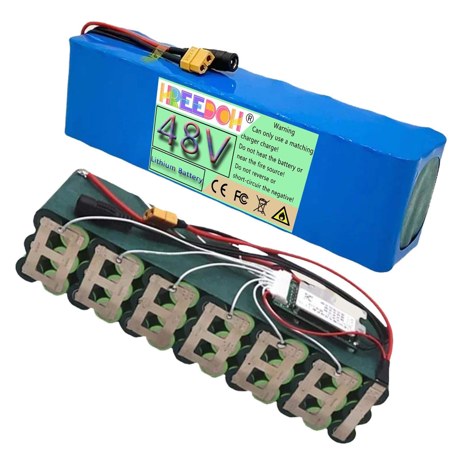Akumulator litowo-jonowy 48 V 48 V 5 Ah 7,5 Ah 10 Ah 12,5 Ah 15 Ah 17,5 Ah 20 Ah Akumulator litowy z ładowarką do zestawu silnika 0-1000 W,48v7.5ah