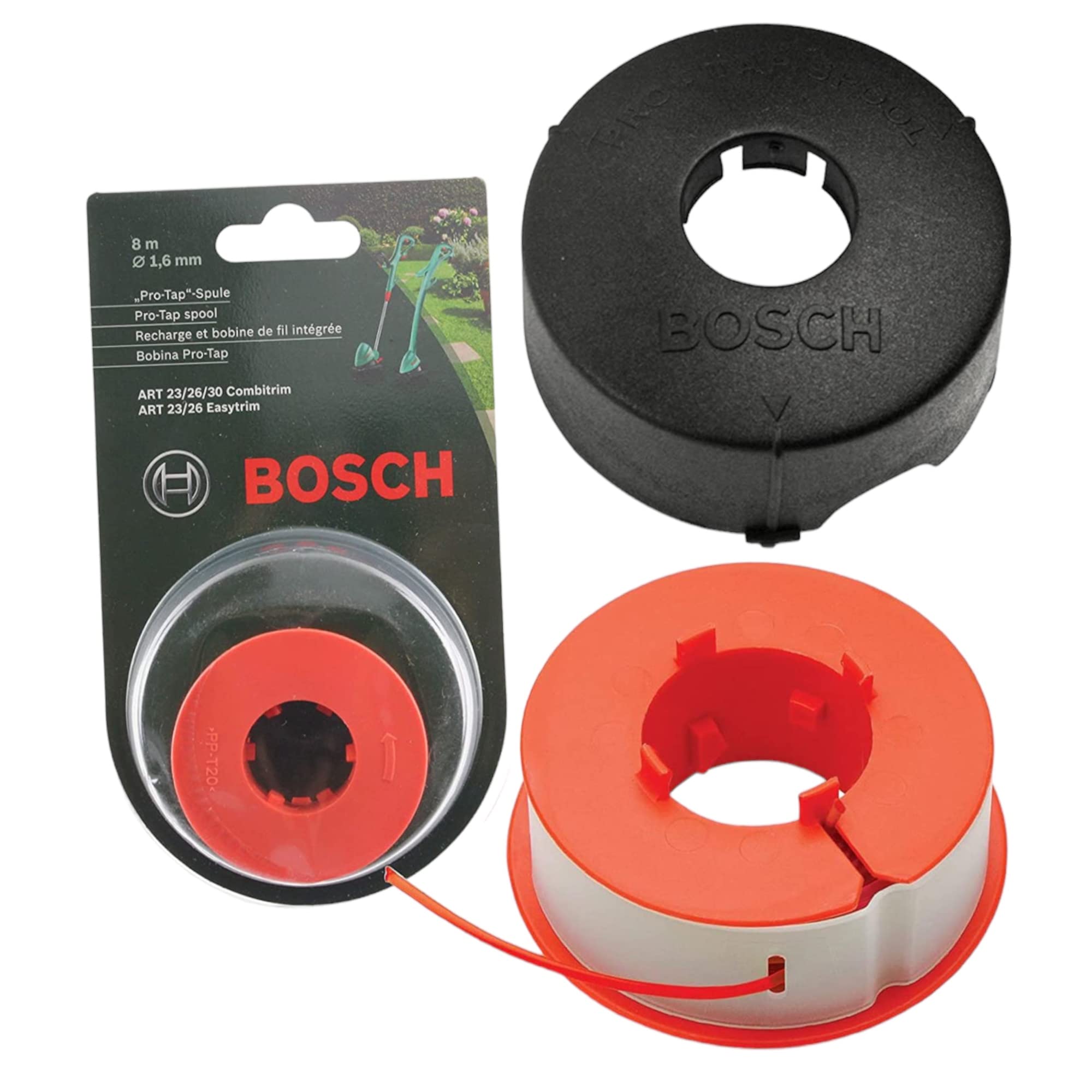 Quailitas Strimmer Trimmer Spools Line [8m] – Regolatore dell'erba Rubinetto Pro-per Linea Automatic Spool for Art 23 26 30 COMBITRIM EASYTRIM Strimmer Copertina for F016L71088, F016800175